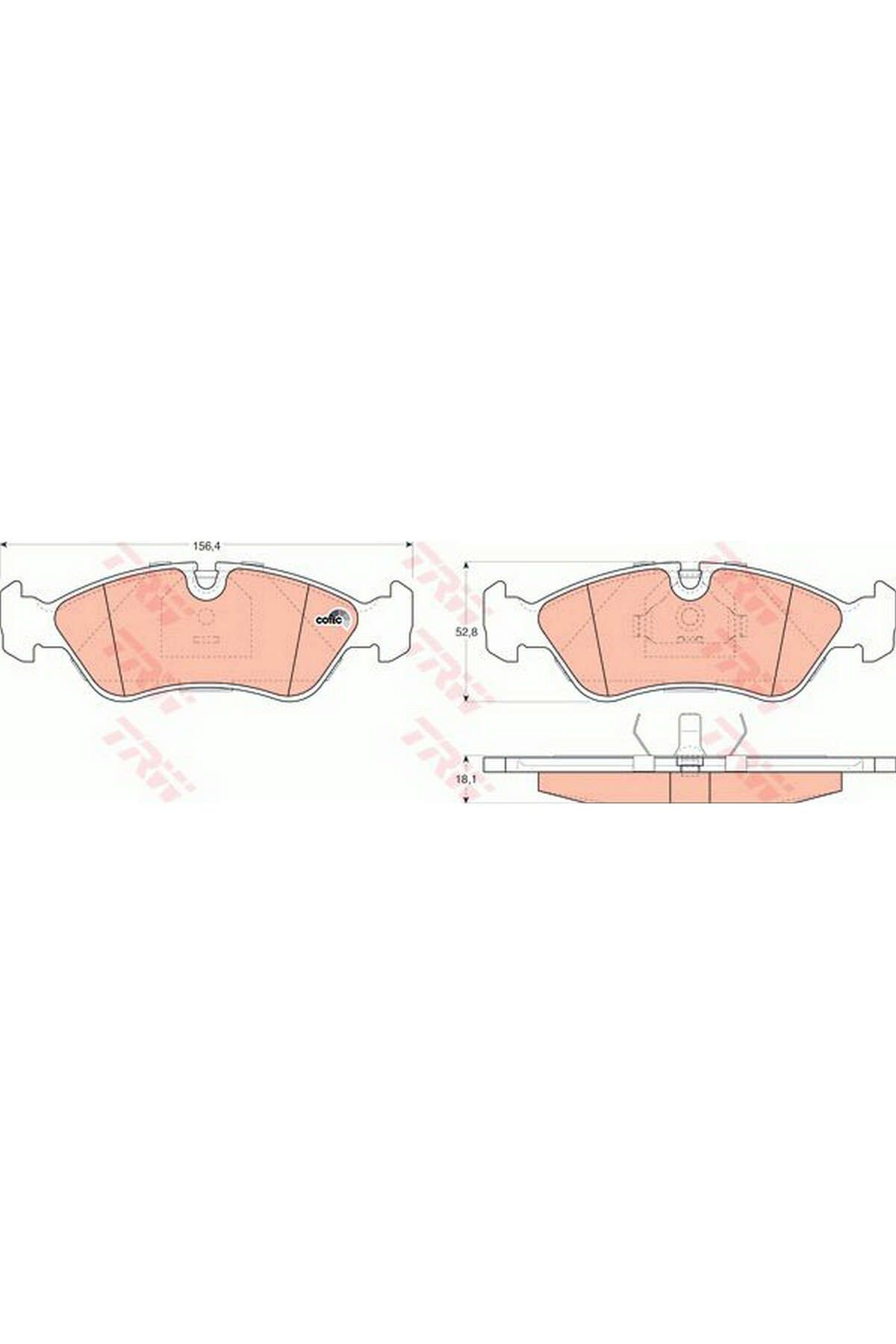 TRW ÖN BALATA ASTRA F 91-98 CALIBRA-OMEGA-VECTRA A 1.8-2.0 88-95 18051