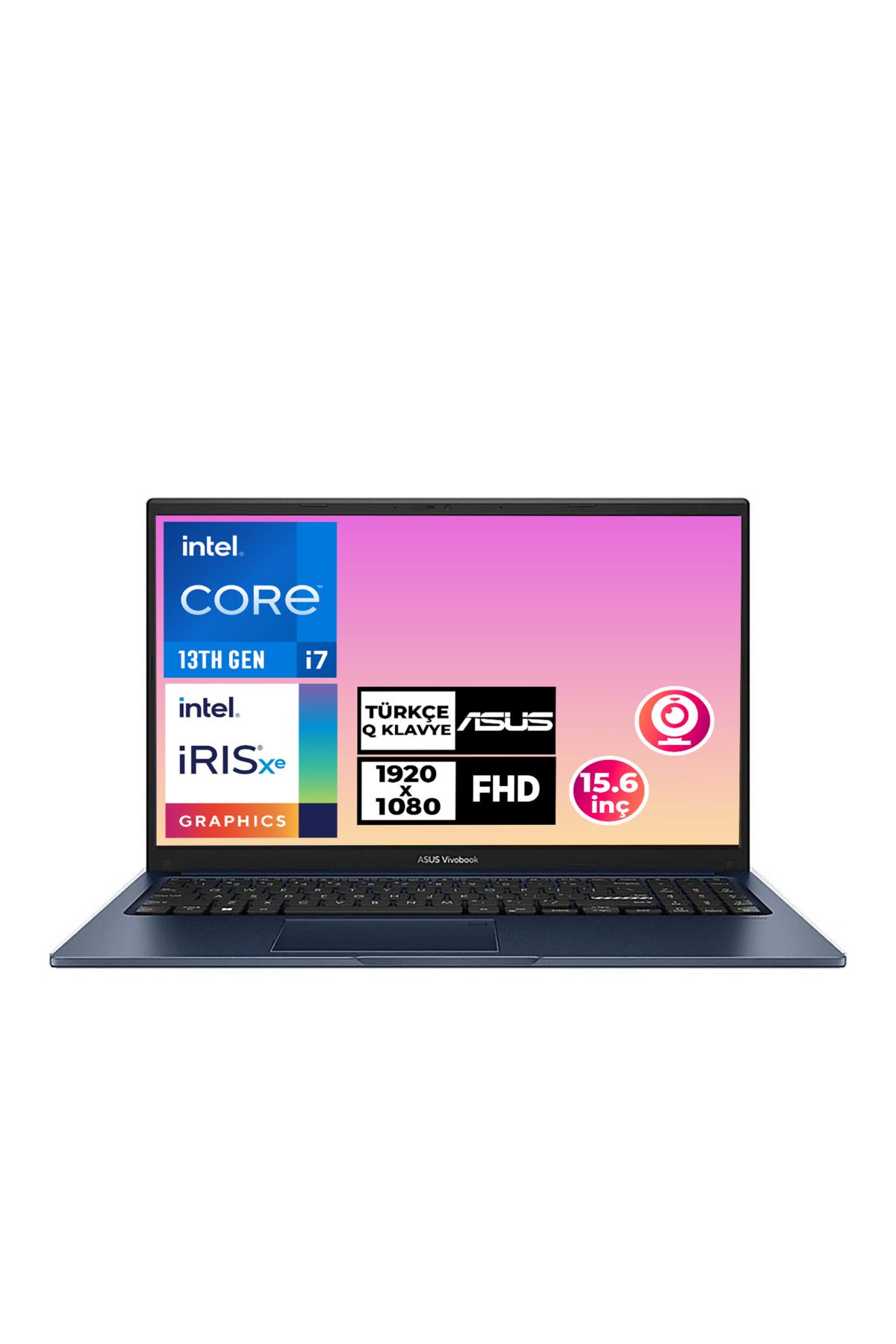 VivoBook 15 i7-1355U 12GB 512GB SSD 15.6" FHD Freedos Taşınabilir Bilgisayar X1504VA-NJ1499