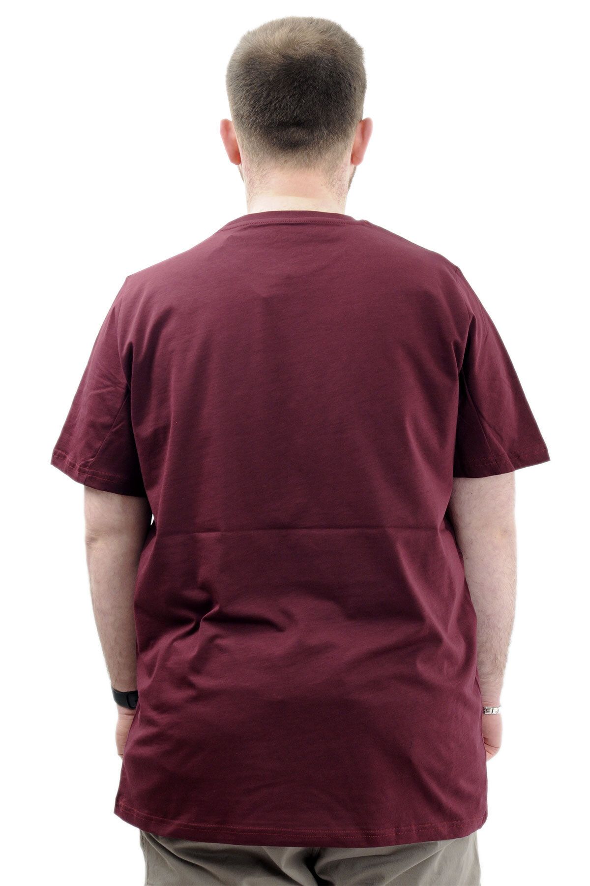 ModeXL-Men's Plus Size T-Shirt - Crew Neck, Printed Own U24060 Plum 4