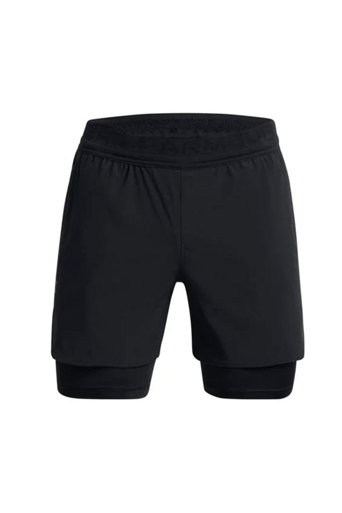 شورت ورزشی مشکی مردانه های آموزش سیاه 2IN1 001 Under Armour
