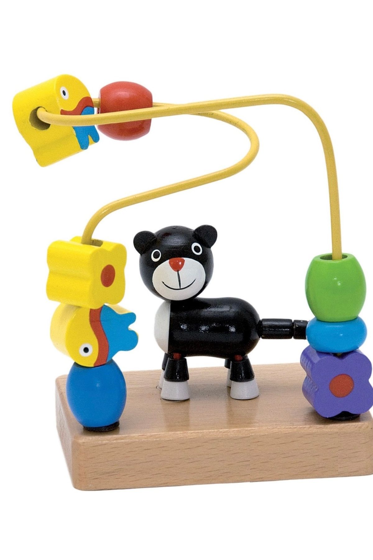 SUMTOYS Mini Kordinasyon Kedi Figürlü Eğitici Öğretici Geliştirici Ahşap Koordinasyon Helezon Oyuncak