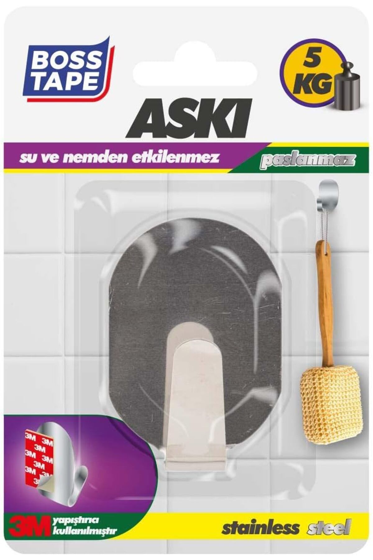 NcK Tape Paslanmaz Inox Tekli Büyük Askı