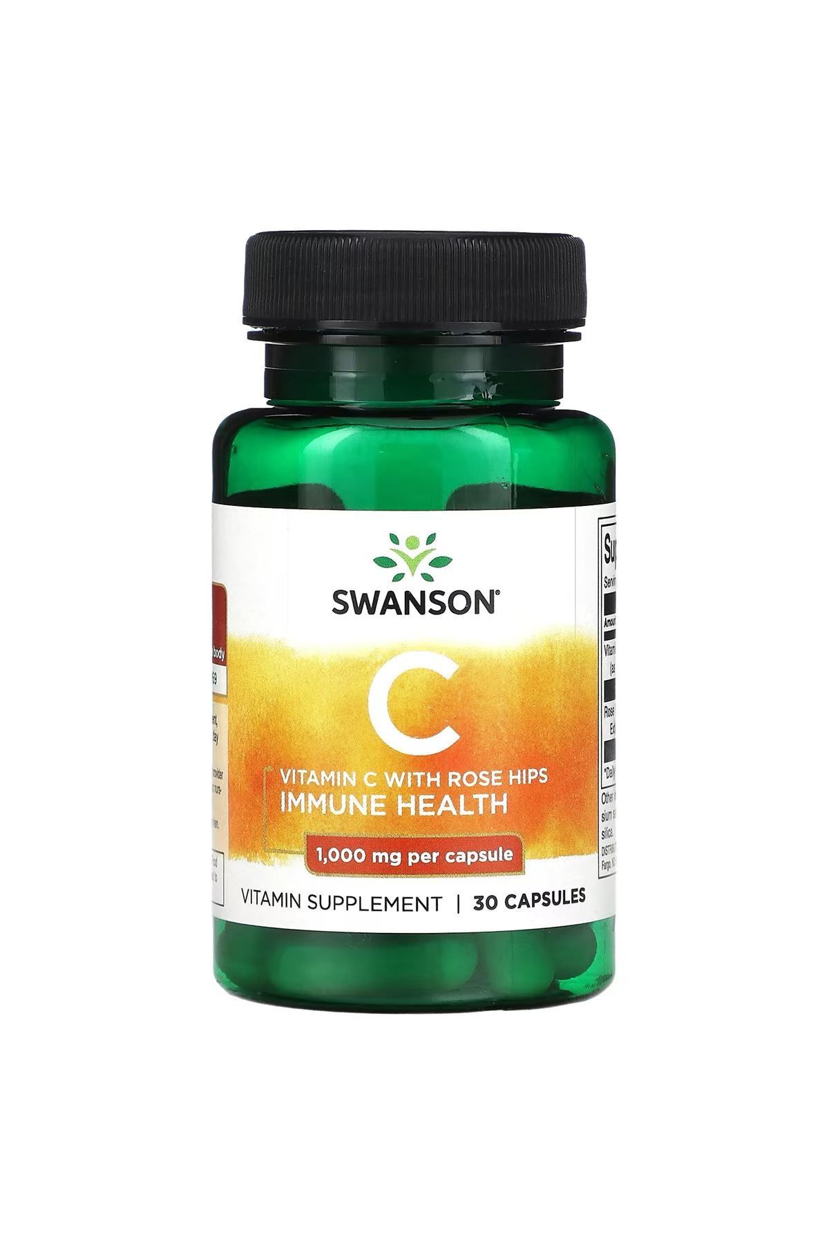 SWANSON Vitamin C + kuşburnu -1000 mg 30 Kapsül.usa menşei.dmmedicine'den