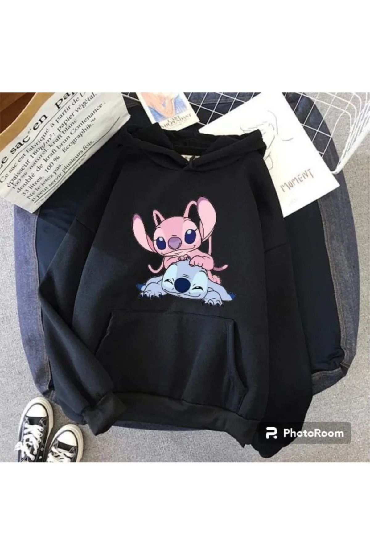 PENTHİLUS Cartoon Baskılı Kapüşonlu Sweatshirt Hoodie Oversize