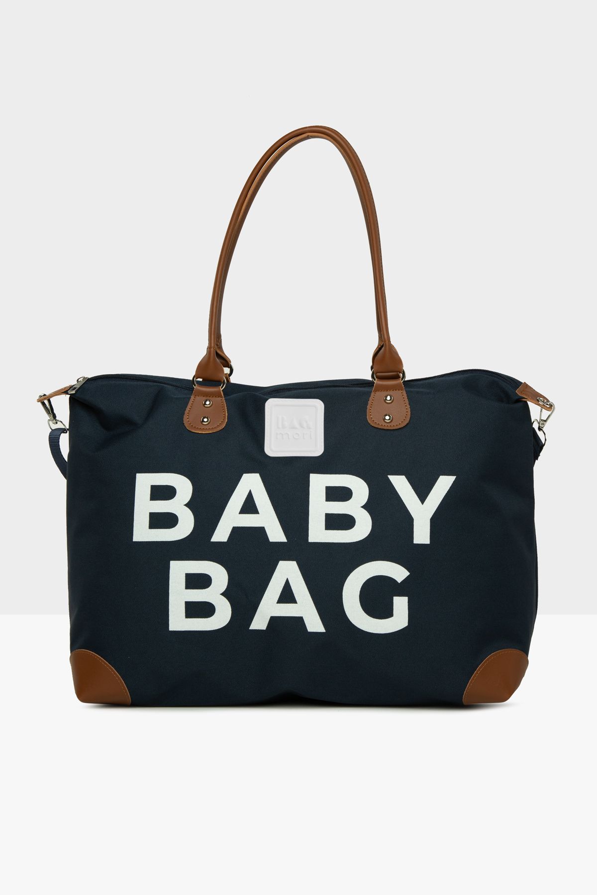 Bagmori Lacivert Baby Bag Baskılı Garnili Anne Bebek Çantası M000008582