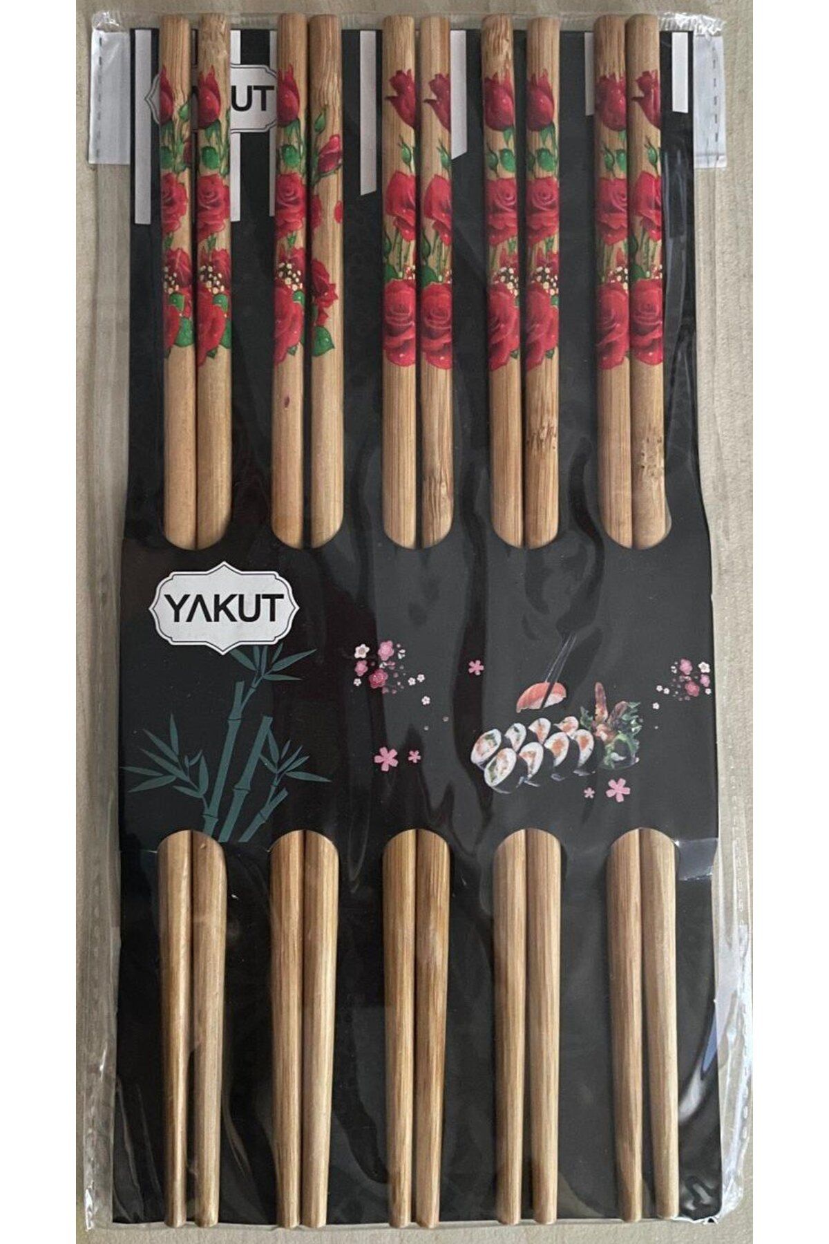 Beasym Yakut Desenli Bambu Chopstick Set 10 Adet (5çift)