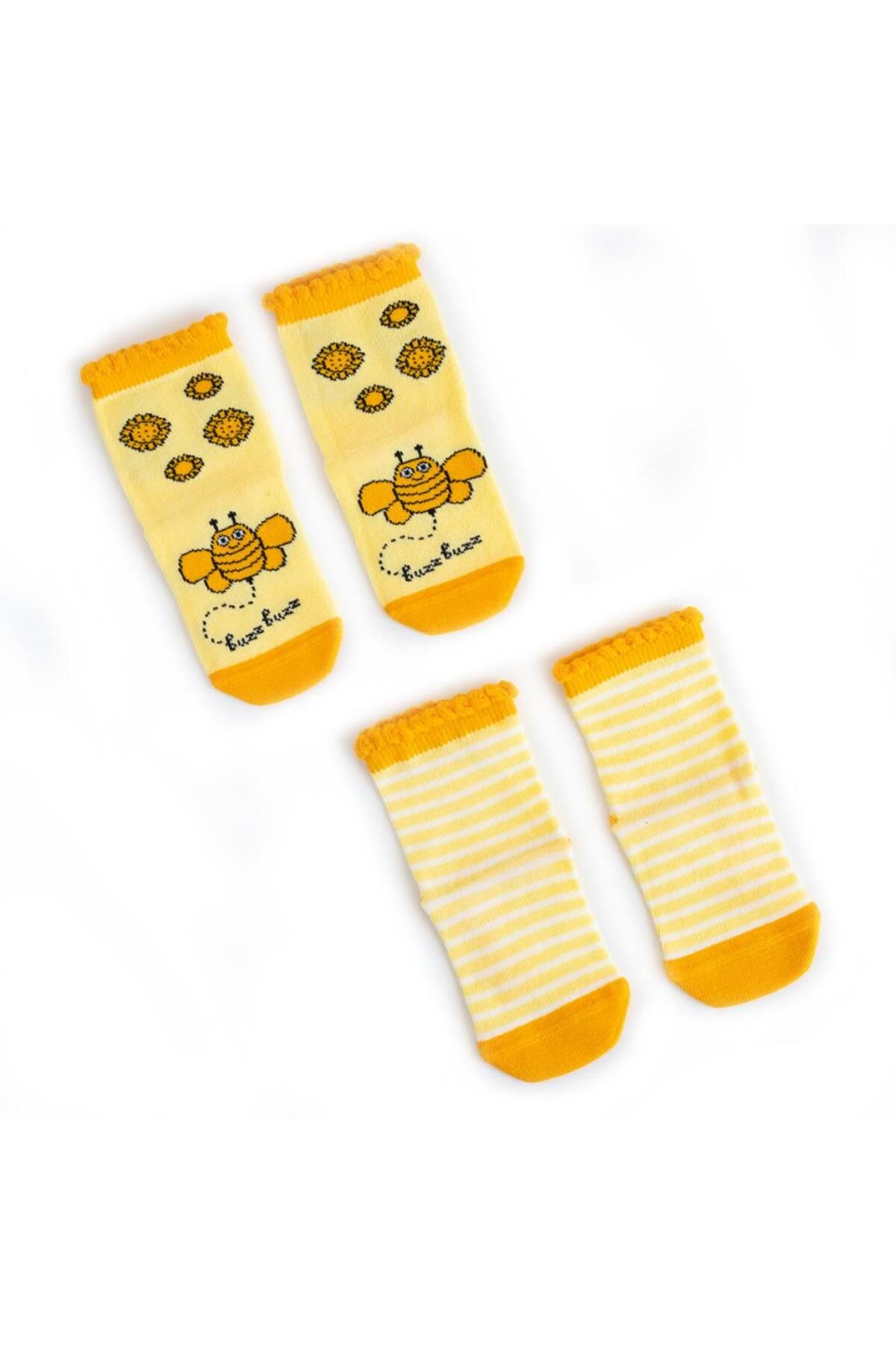 Milk & Moo-Milk&moo 4-teiliges Babysocken-Set – Bee Buzz Buzzing 0-12 5