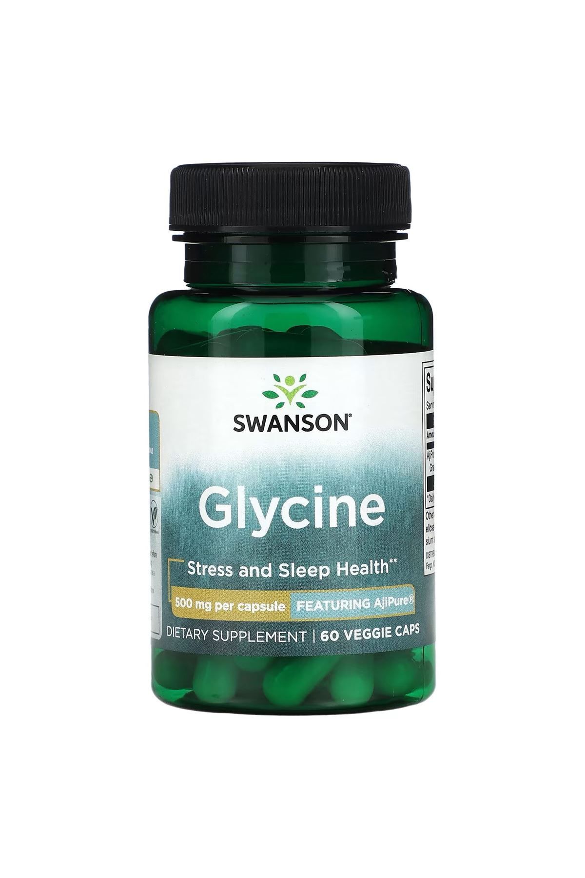 SWANSON Glycine, 500 mg, 60 veg.Kapsül.usa menşei.dmmedicine'den