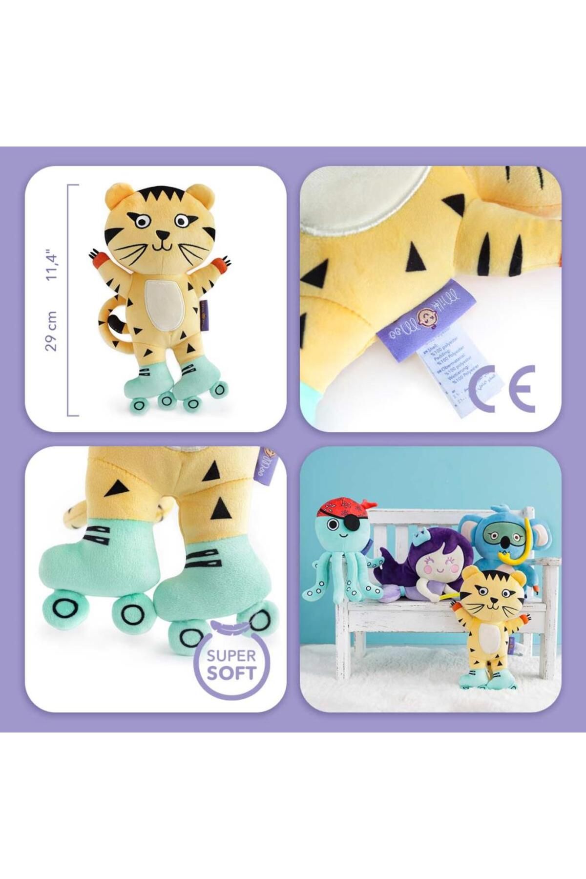 Milk & Moo-Milk&Moo Skater Cheetah Plüschtier 29 cm 3