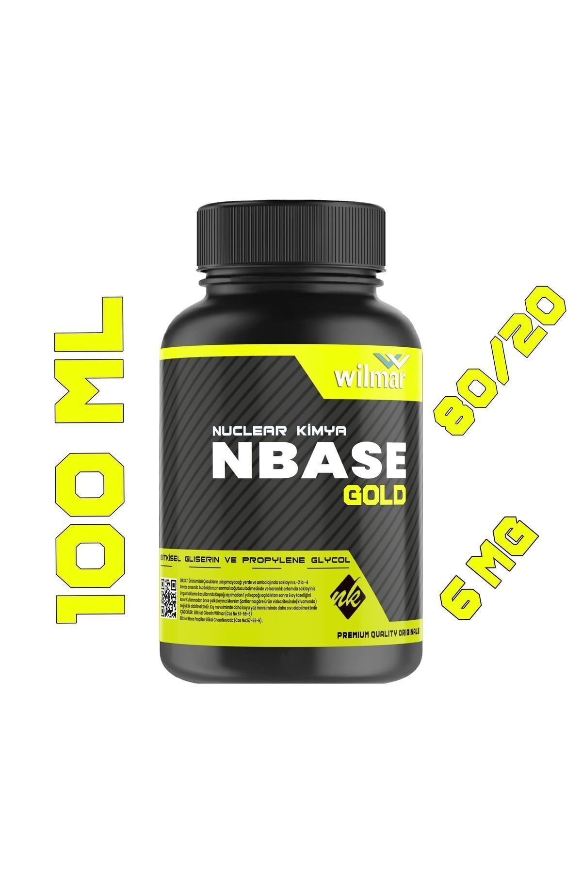 nuclear kimya Gold Base 100 ml Vg Pg 80-20 6 Mg/ml Bitkisel Gliserin Base E422