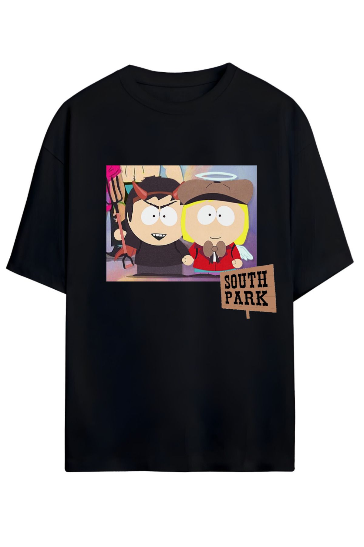 MAGORS SOUTH PARK TASARIMLI UNISEX YENİ SEZON OVERSIZE PAMUKLU  T-SHIRT