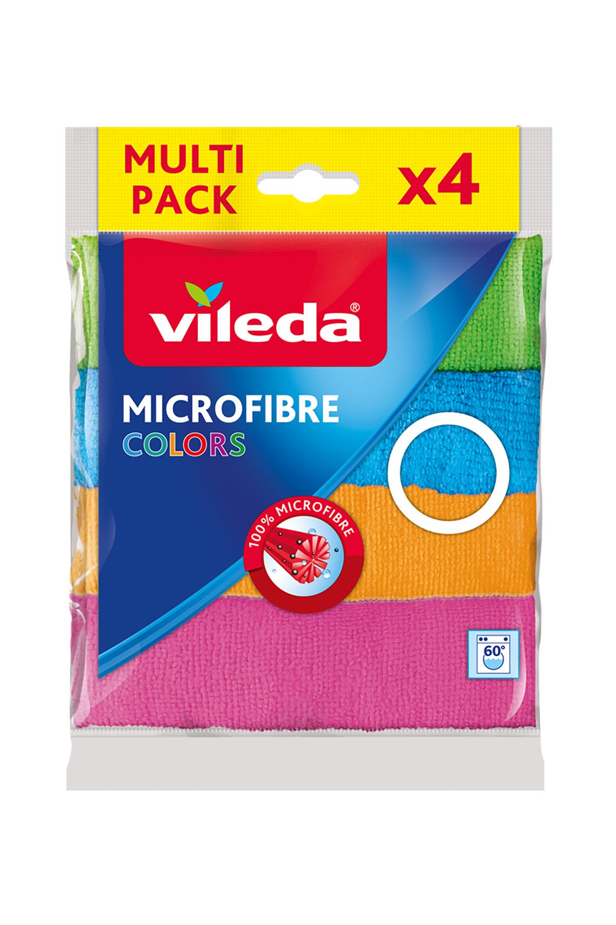 Vileda 4 lü %100 Mikrofiber Colors Temizlik Bezi