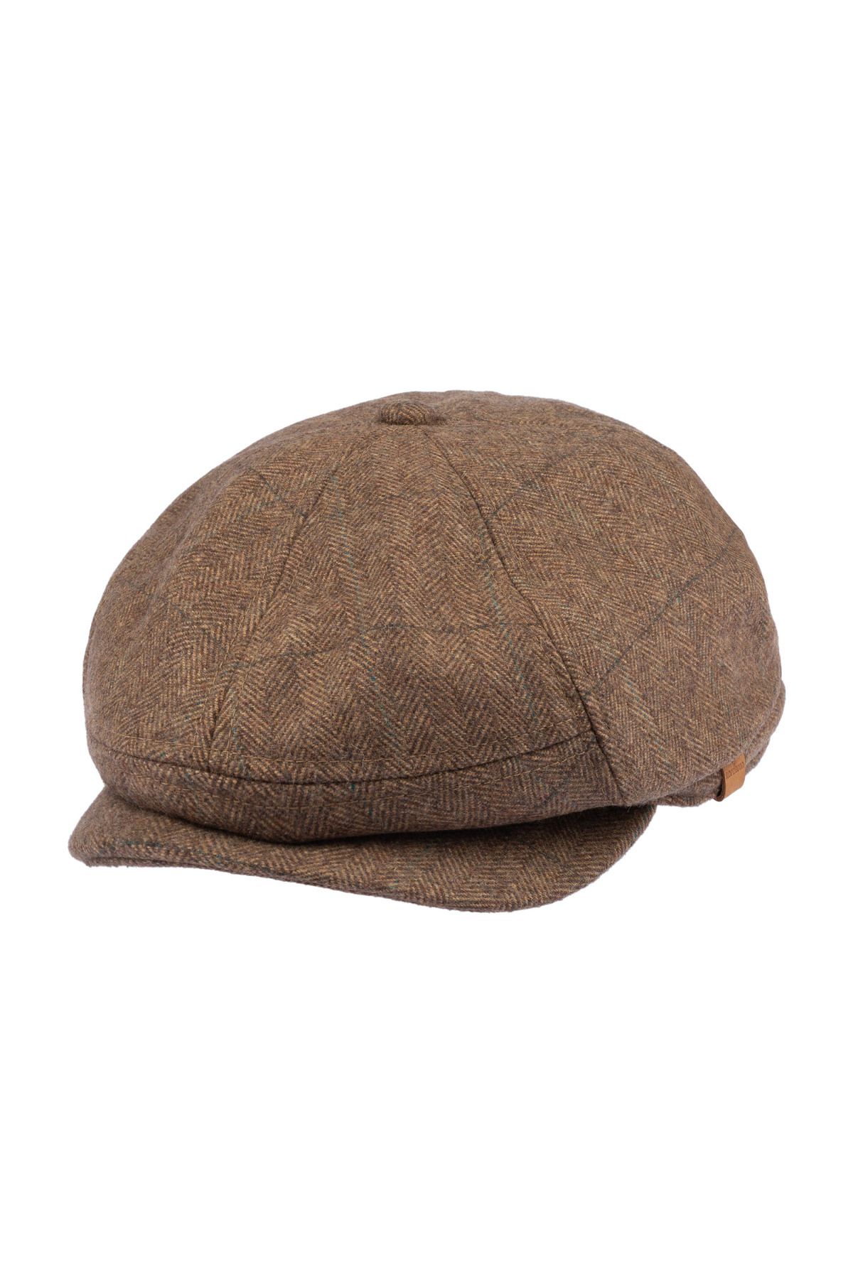 Nordbron-Men's Camel Soft Textured Seasonal Cap Plaid Patterned Comfortable Plain Basic Model Leymond 8