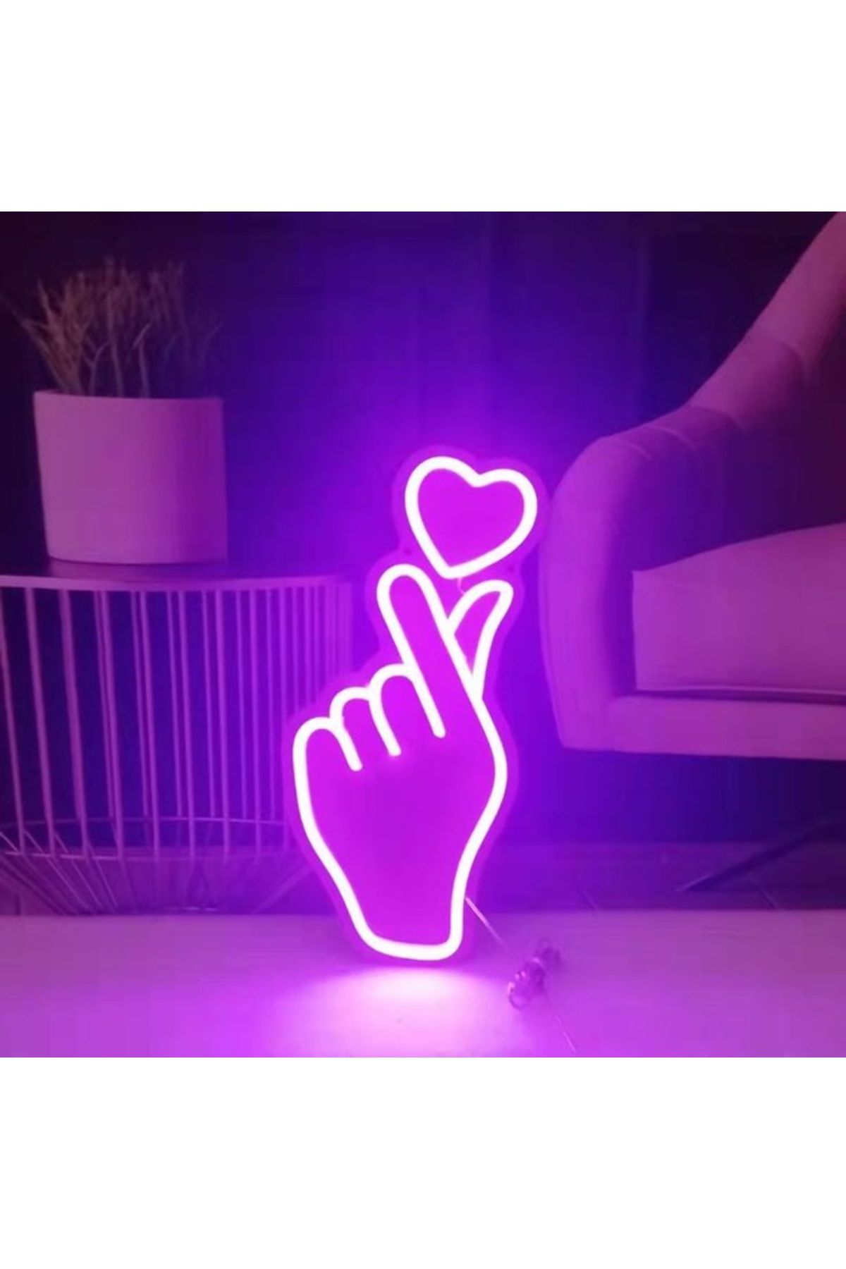 SUN DİZAYN Kalp Sevgililer Günü Neon Led Işıklı Tablo