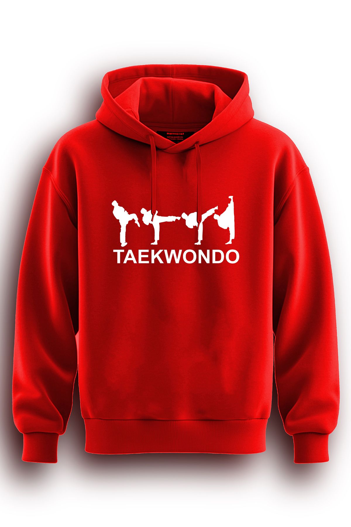 TOP GLORY Taekwondo Baskılı  Sweatshirt Kapüşonlu 3 iplik Hoodie Taekwondo Sweat TEOY1306