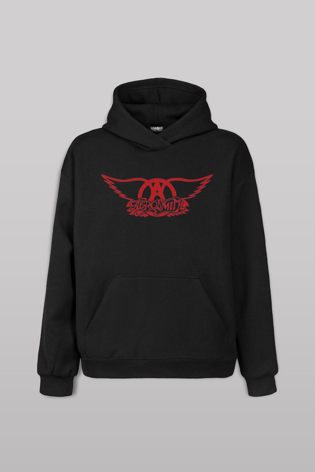 Kendim Seçtim Aerosmith Music Rock Guitar Gitar Ön Baskılı Sweatshirt Unisex Kapüşonlu Hoodie