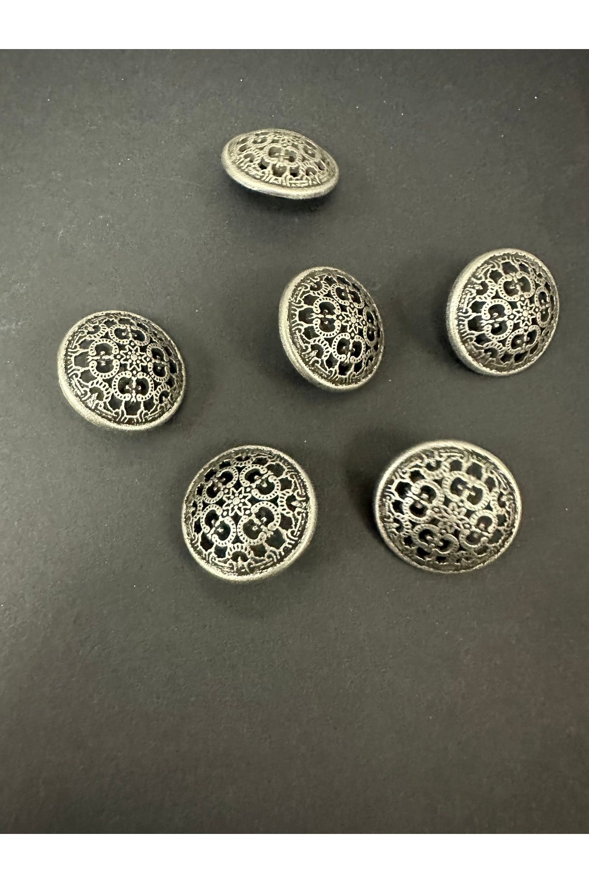 T.T-Polnet Button Metal Lace Patterned Jacket Blazer Button 40 Size Set of 6 5