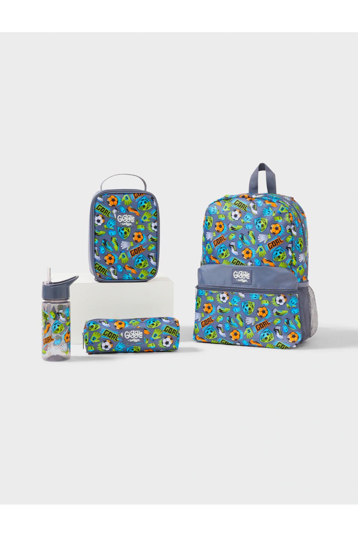 SMIGGLE GIGGLE BY SMIGGLE 4 PARÇADAN OLUŞAN FUTBOL DETAYLI ÇANTA SET