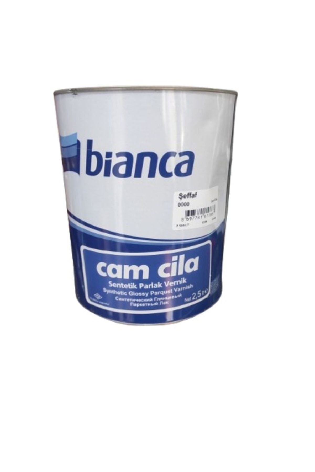 Bianca Cam Cila Sentetik Parlak Parke Verniği Şeffaf 2.5 Lt