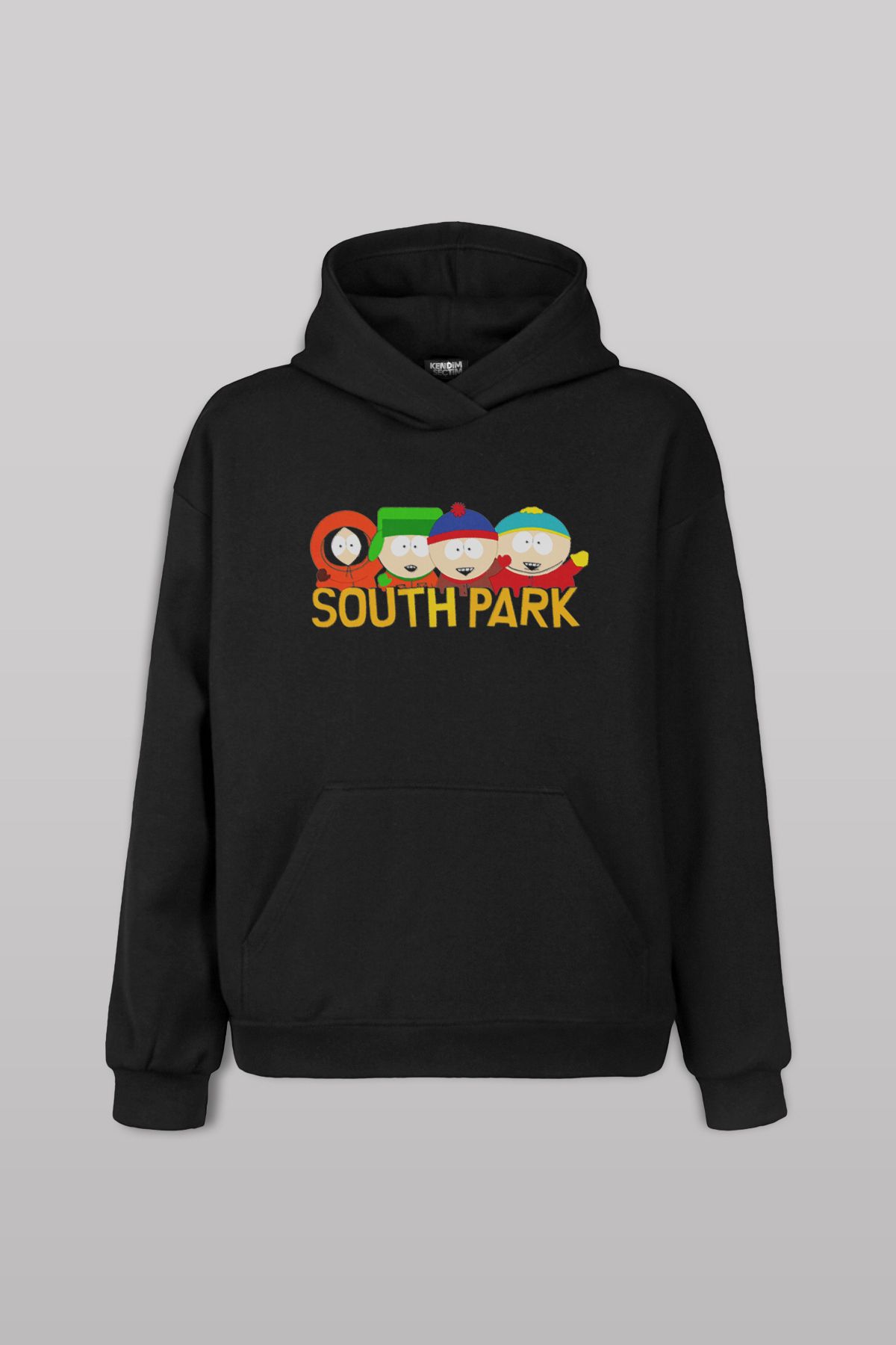 Kendim Seçtim Siyah Sweat South Park Eric Cartman Ön Baskılı Sweatshirt Unisex Kapüşonlu Hoodie