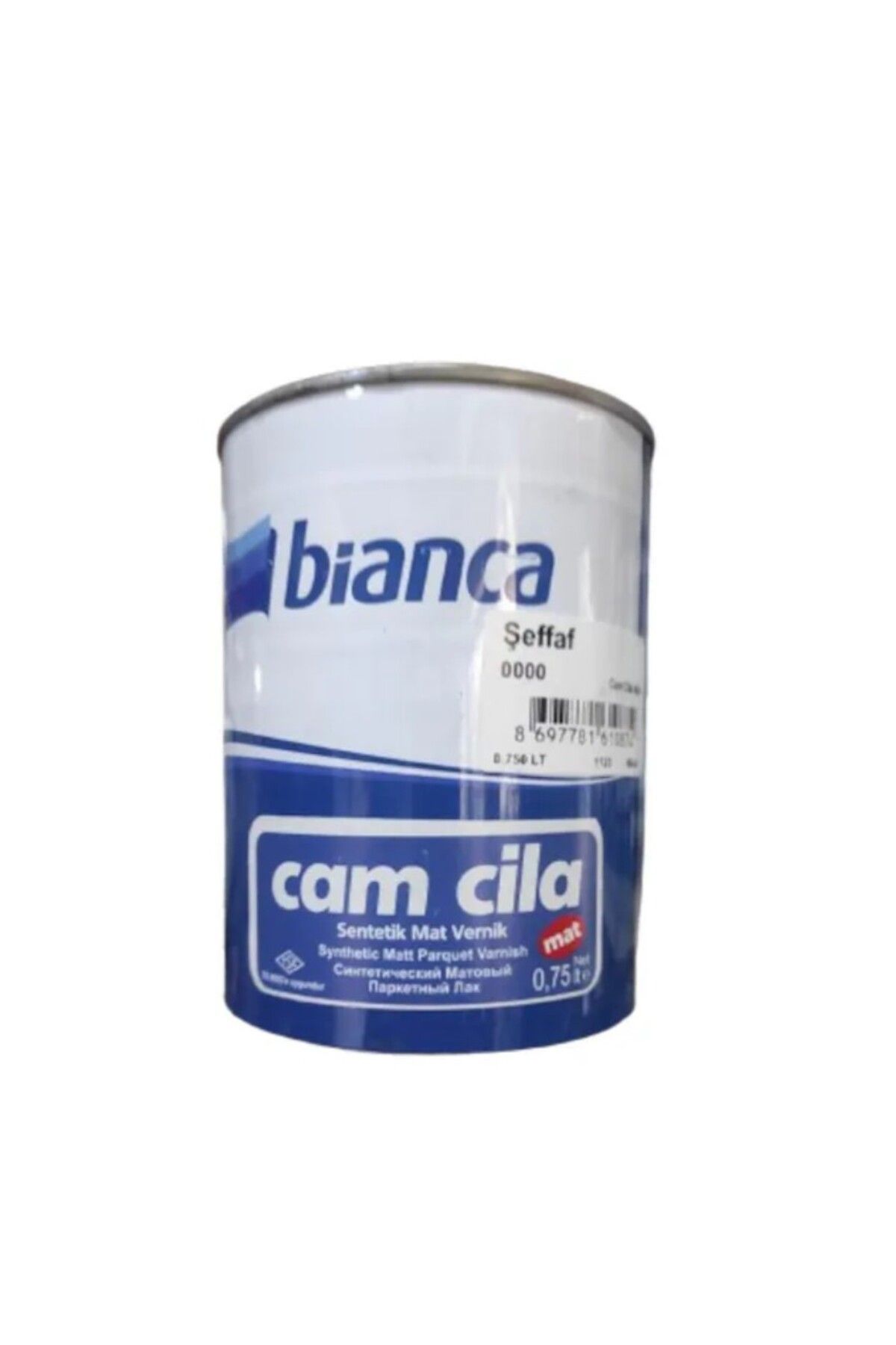 Bianca Cam Cila Sentetik Parlak Parke Verniği Mat 0.75 Lt