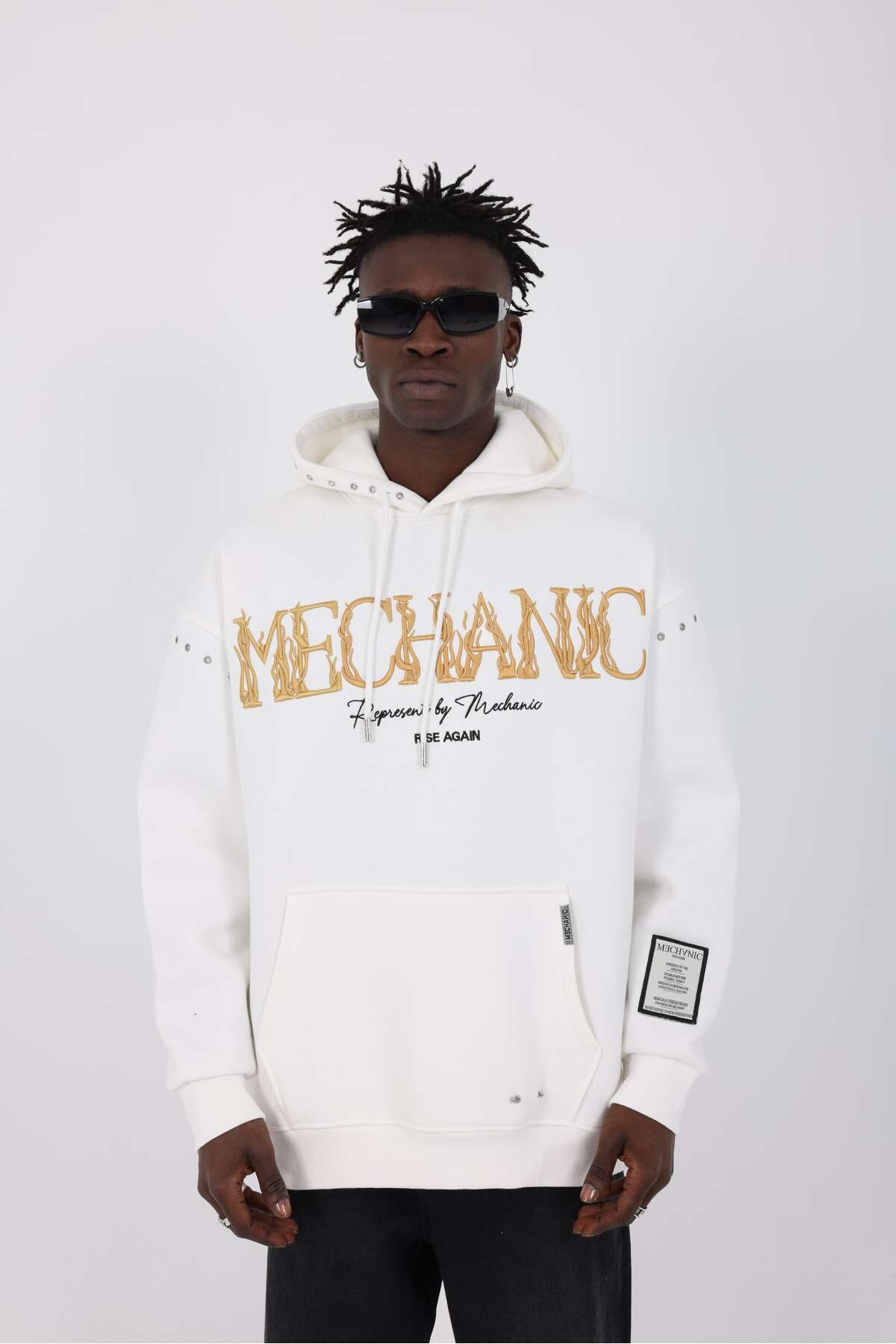 Mithra Mechanic Nakışlı Oversize Unisex sweatshirt