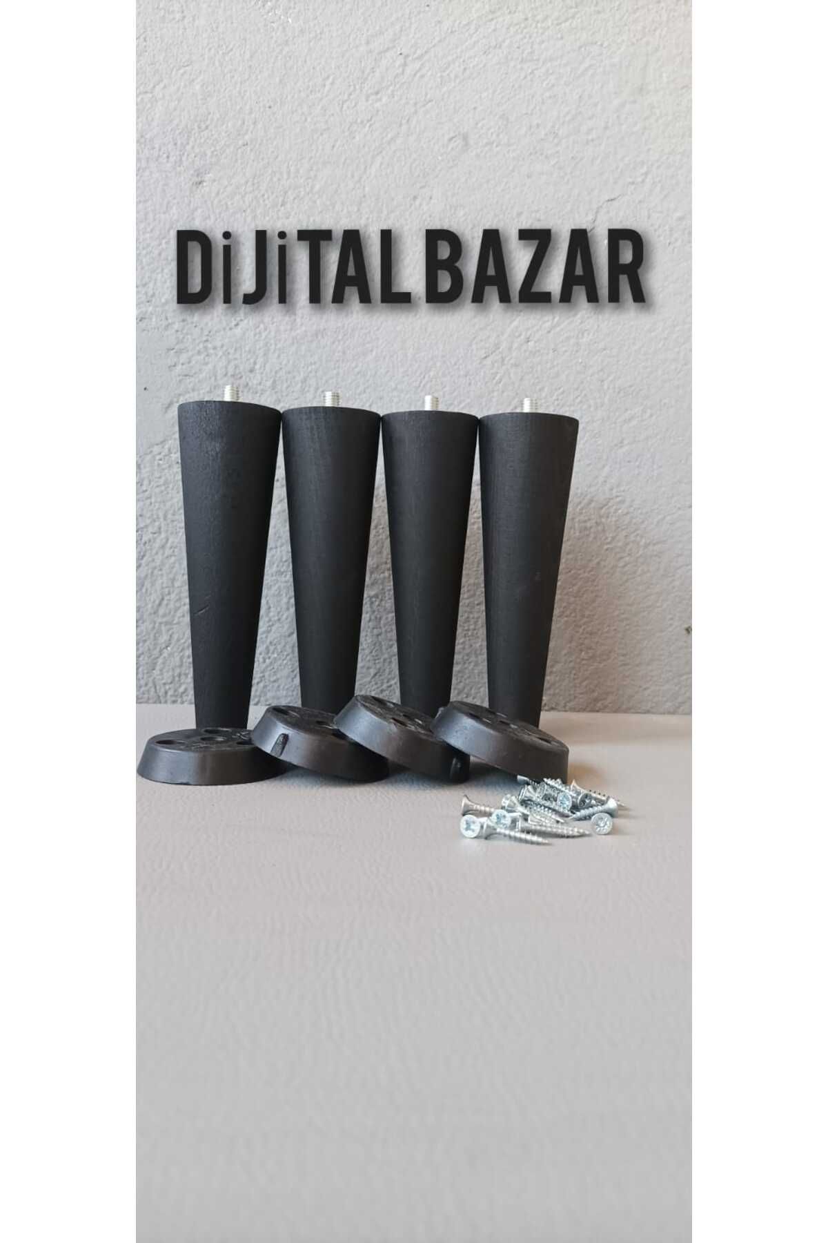 Dijital Bazar DİJİTAL BAZAR 17 CM SİYAH 4 LÜ