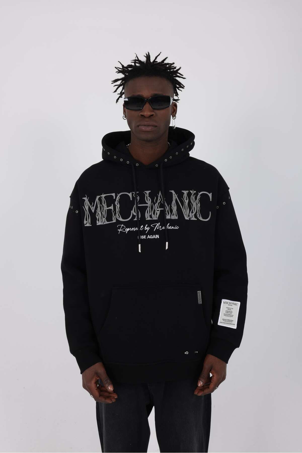 Mithra Mechanic Nakışlı Oversize Unisex sweatshirt