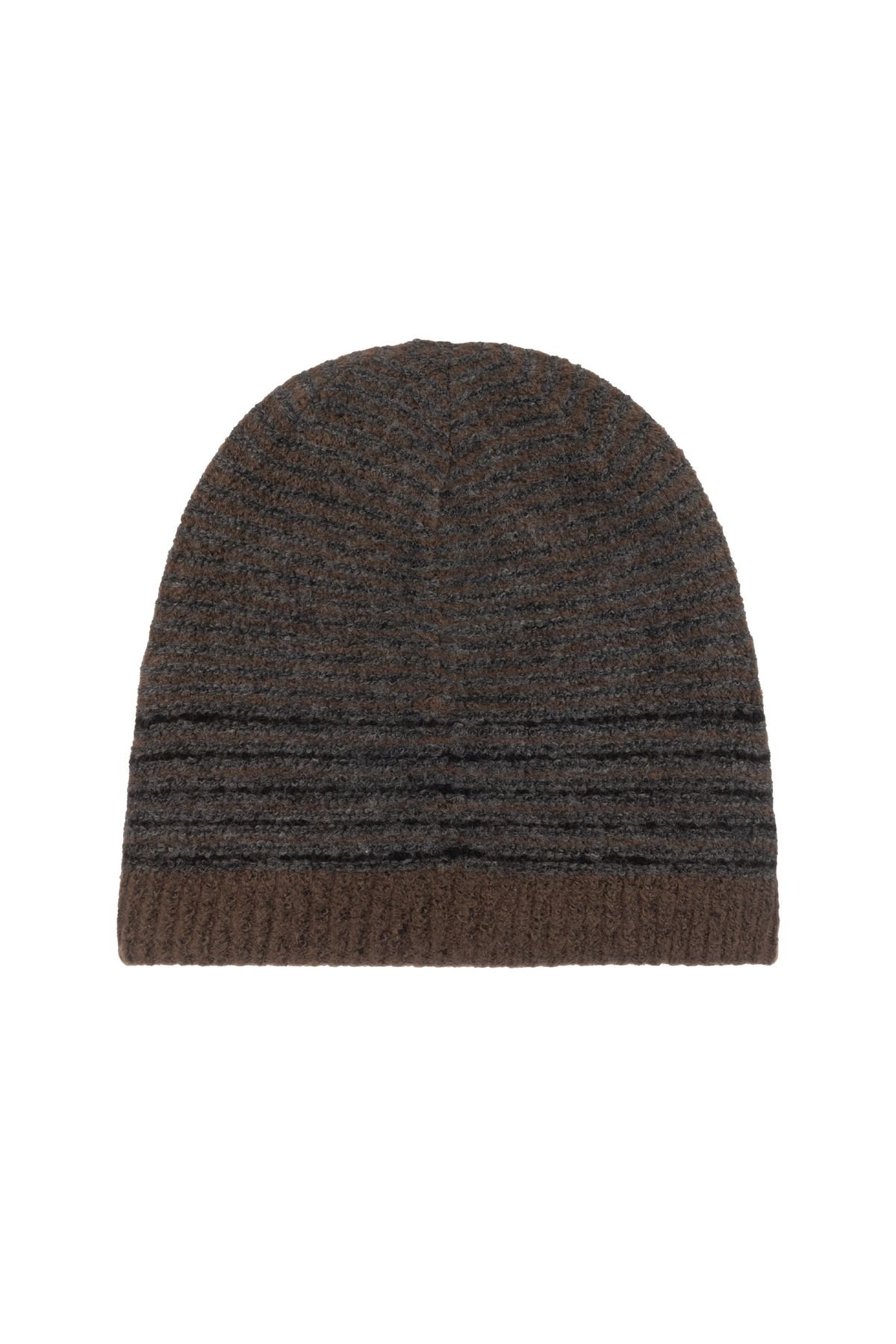 Nordbron-Men's Winter Largas - Soft Knitwear, Stretchy Basic Fold, Dark Gray Acrylic Pattern Logo 4