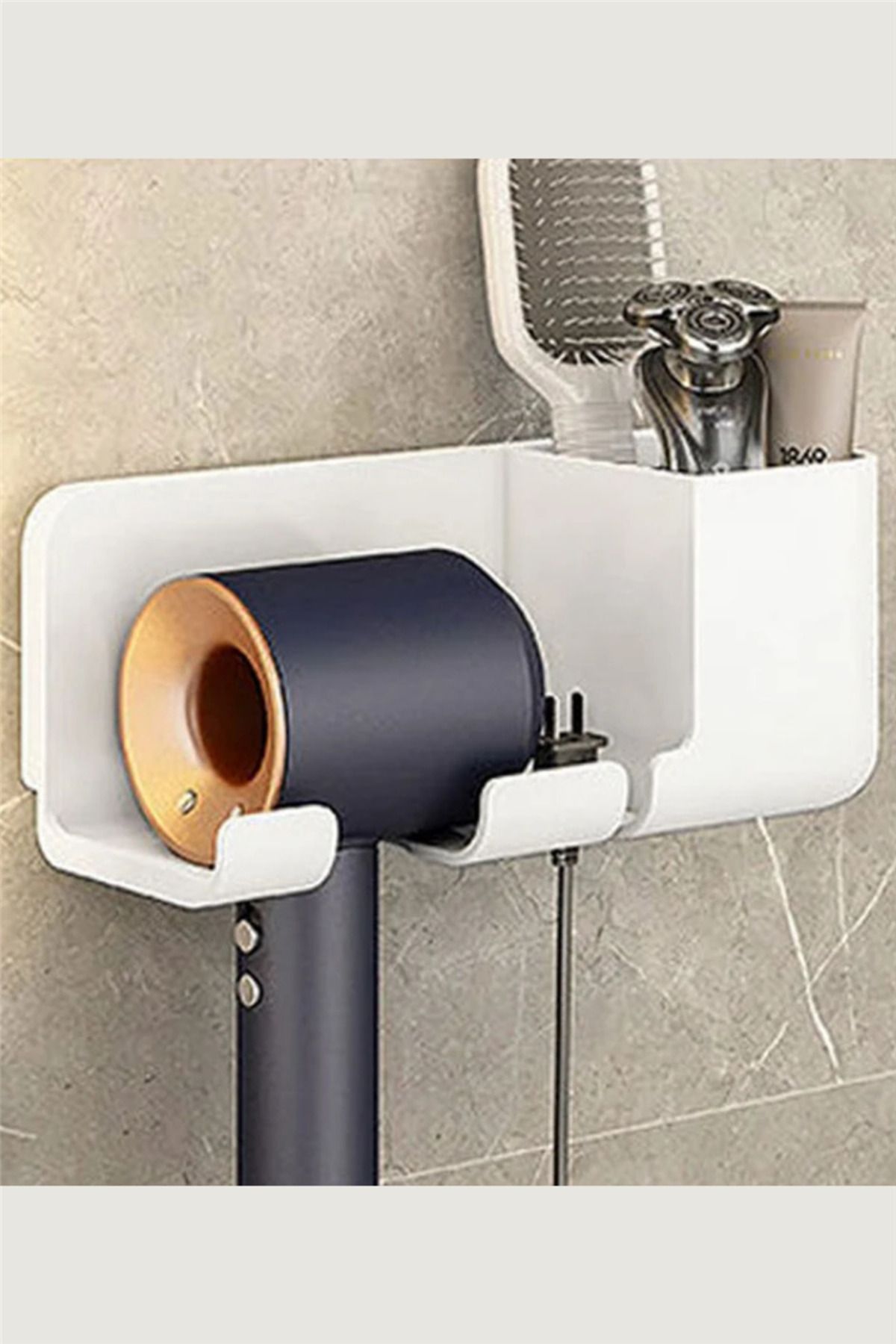 Fön Makinesi Askısı, Saç Kurutma Makinesi Tutacağı , Banyo Düzenleyici