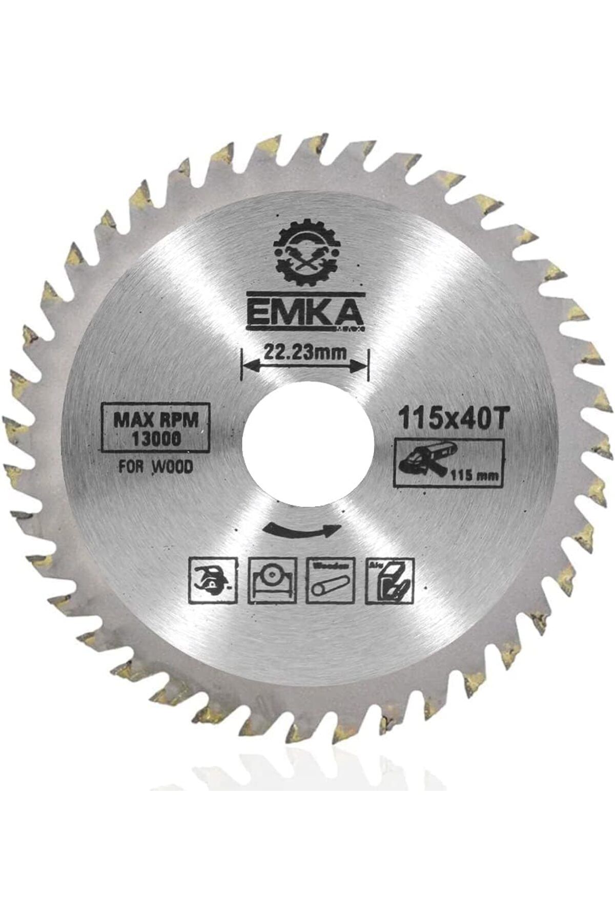 NcK Emka Ahşap Kesme Sunta Testeresi 115 mm 40 Diş