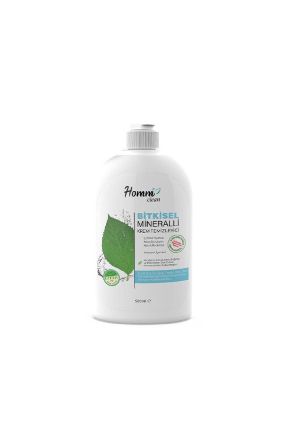 öztürkler HOMM CLEAN BİTKİSEL MİNERALLİ KREM TEMİZLEYİCİ 500 Ml