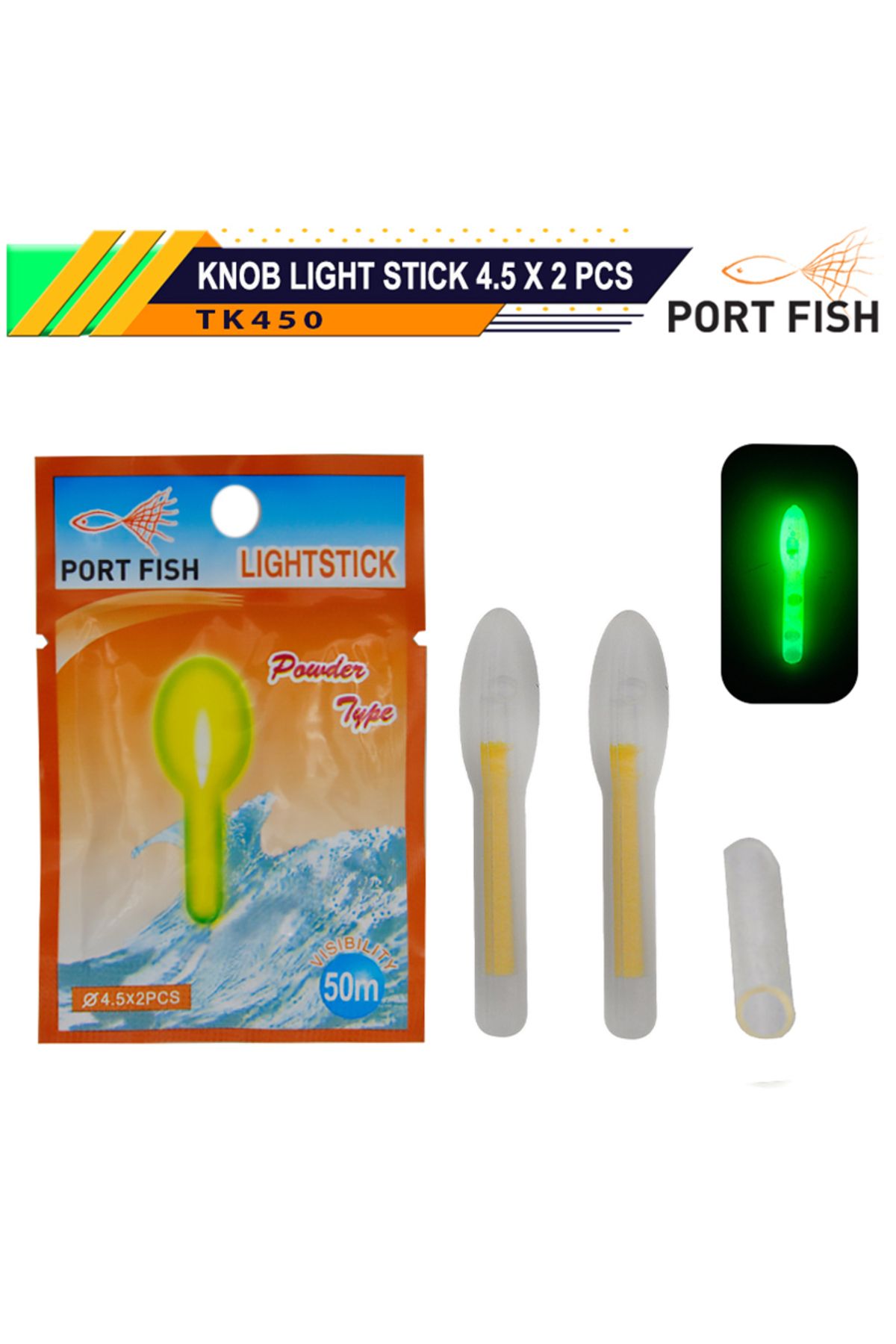 PORTFİRE Portfish Fosfor Topuz Kafa Çiftli (4.5x3.7)