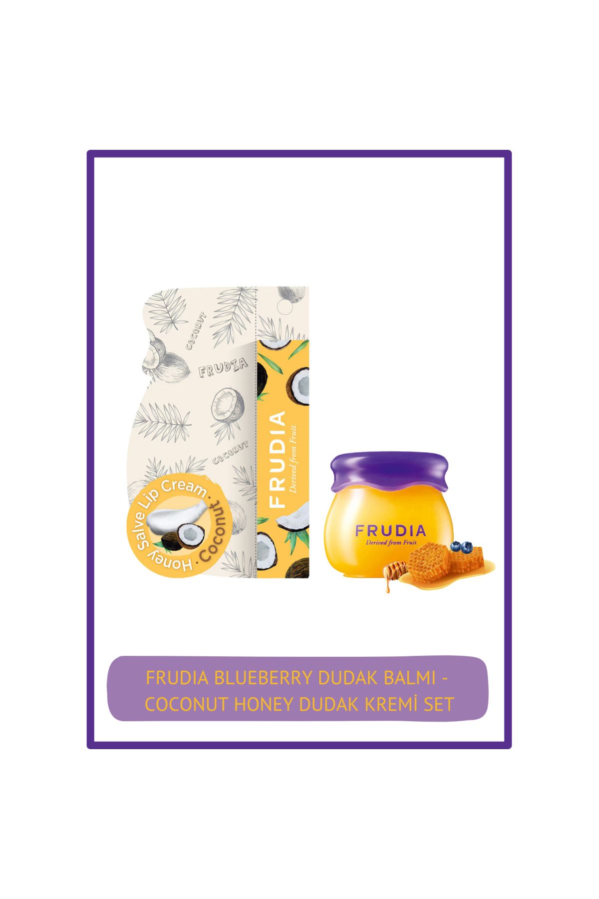 FRUDIA Blueberry Dudak Balmı Nemlendirici 10 gr -Coconut Honey Dudak Kremi 10 g