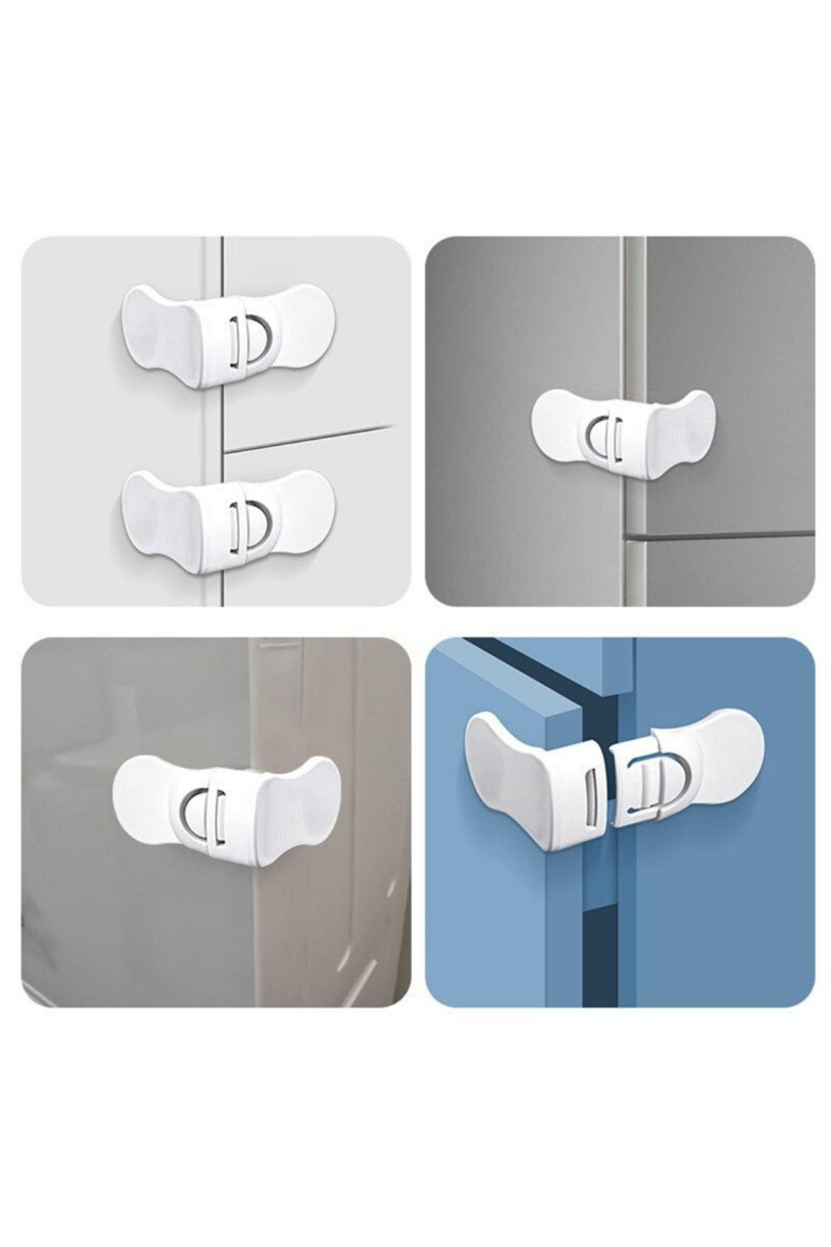 omilife Çocuk Koruma Kilidi 2'li Köşe Kapı Kolu Çocuk Koruyucu Kilit Balkon Ev Yatak Odası Kapı Güvenlik Kil fotoğrafı 4 (önizleme)