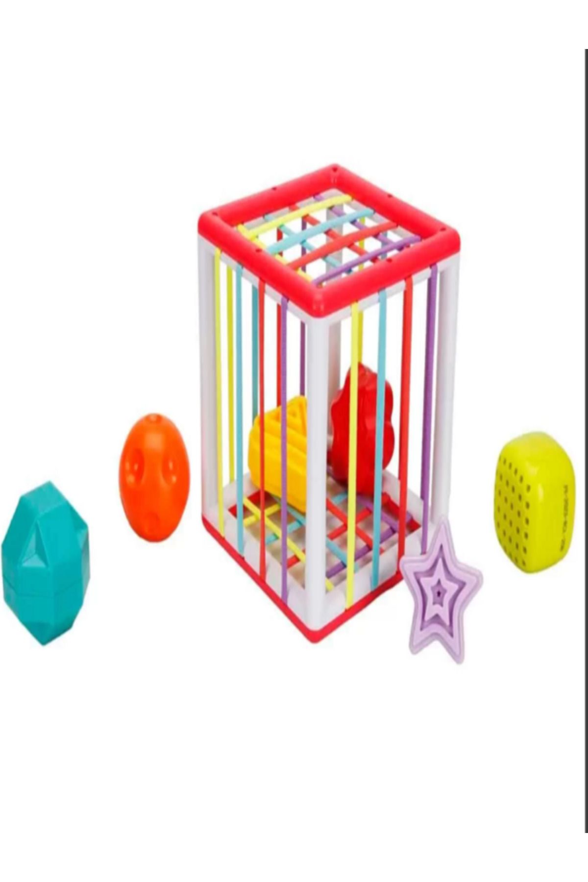 babydoor Toys 4674 İpli Şekilli Renkli Küp