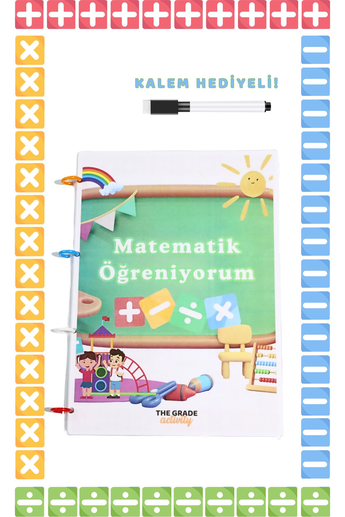 The Grade 2-6 Yaş Yaz-sil Matematik Öğreniyorum Eğlenceli Ve Eğitici Set (12 SAYFA-A4 BOYUTUNDA)