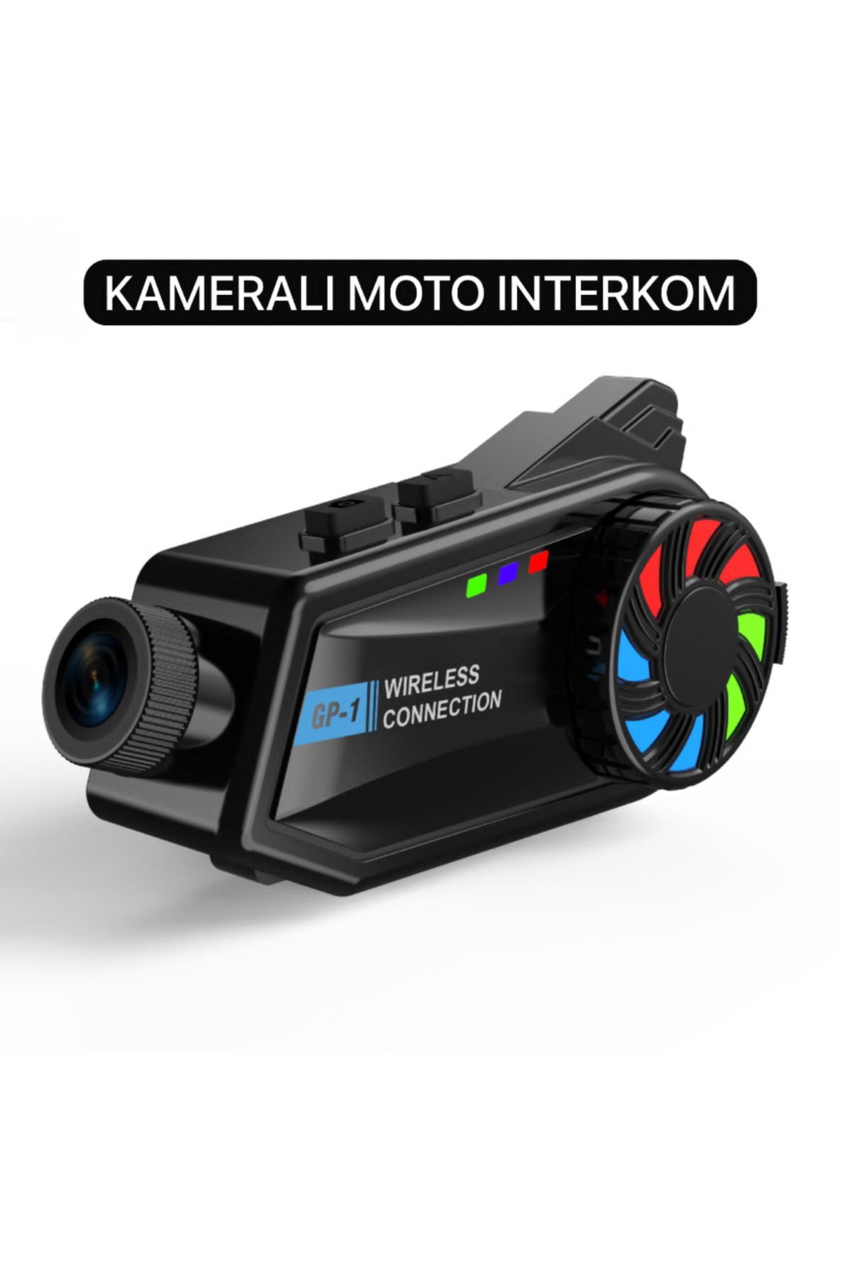 Dynego Intercom Kameralı Motosiklet Bluetooth Kask Kulaklık Ses Kontrolü 1080p Video Kayıt Videolu Interkom