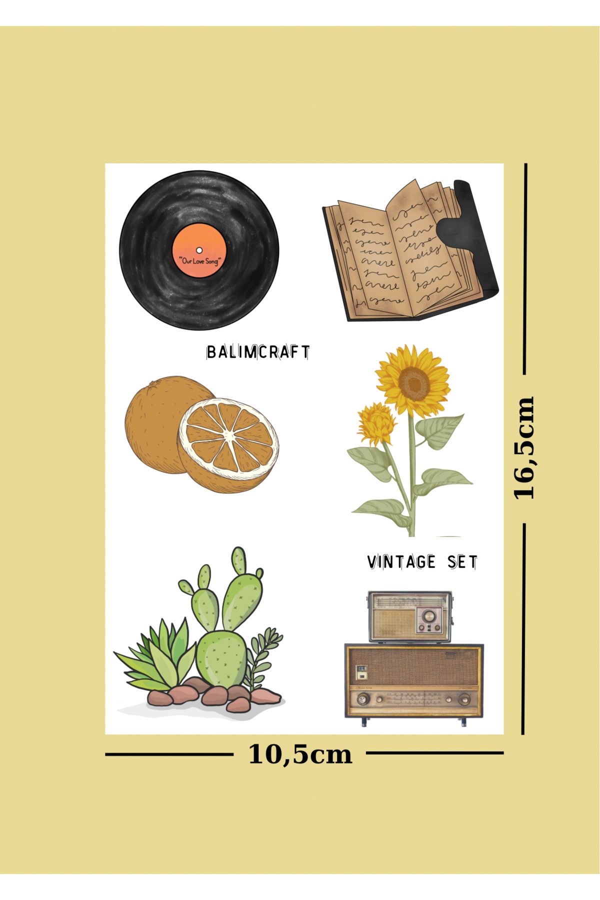 maşalı vintage stickers, scrapbook, bulletjournal, ajanda süsleme stickerları