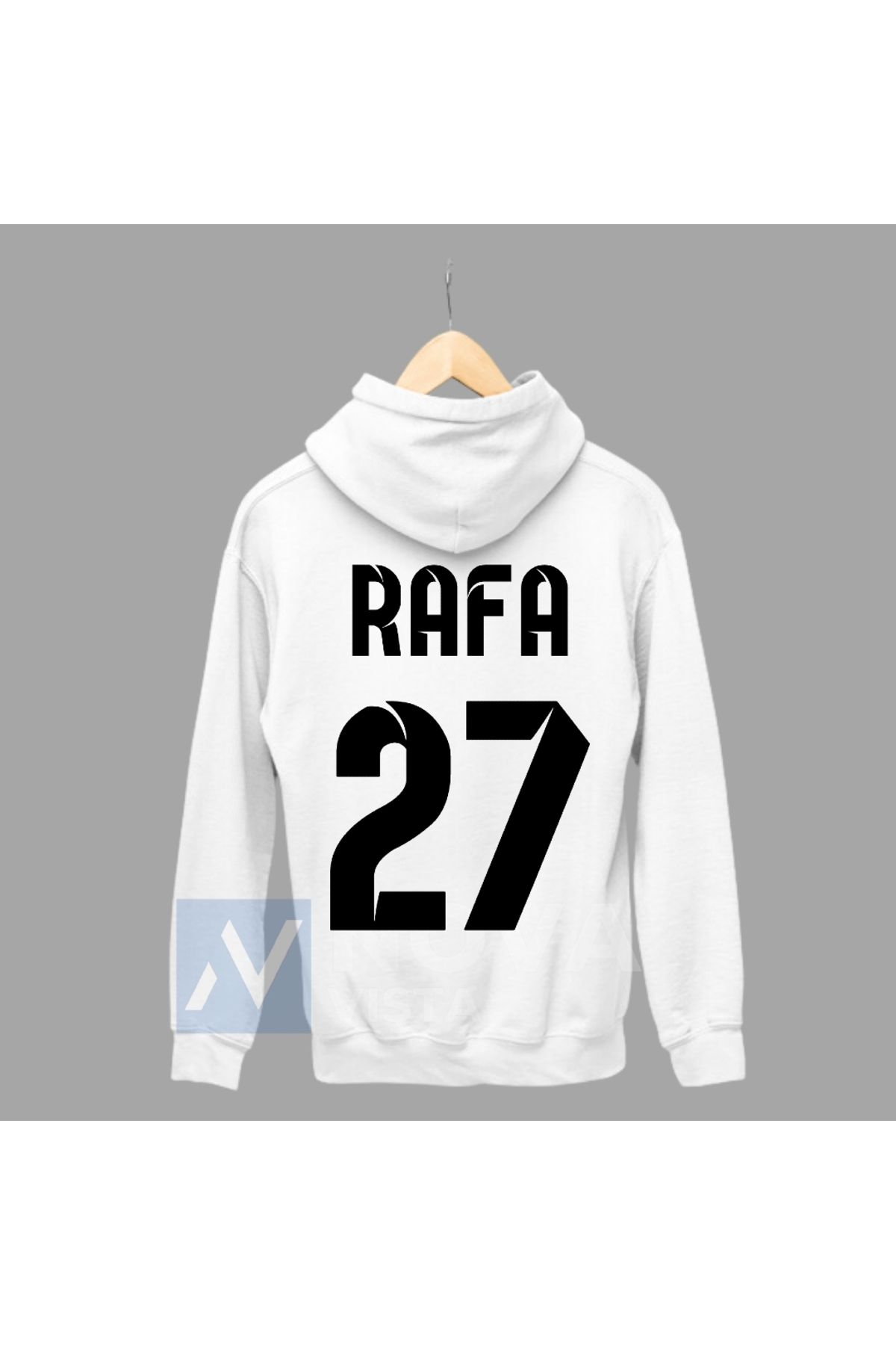 Biy Store rafa futbolcu 27 numara forma baskılı unisex kapüşonlu sweatshirt