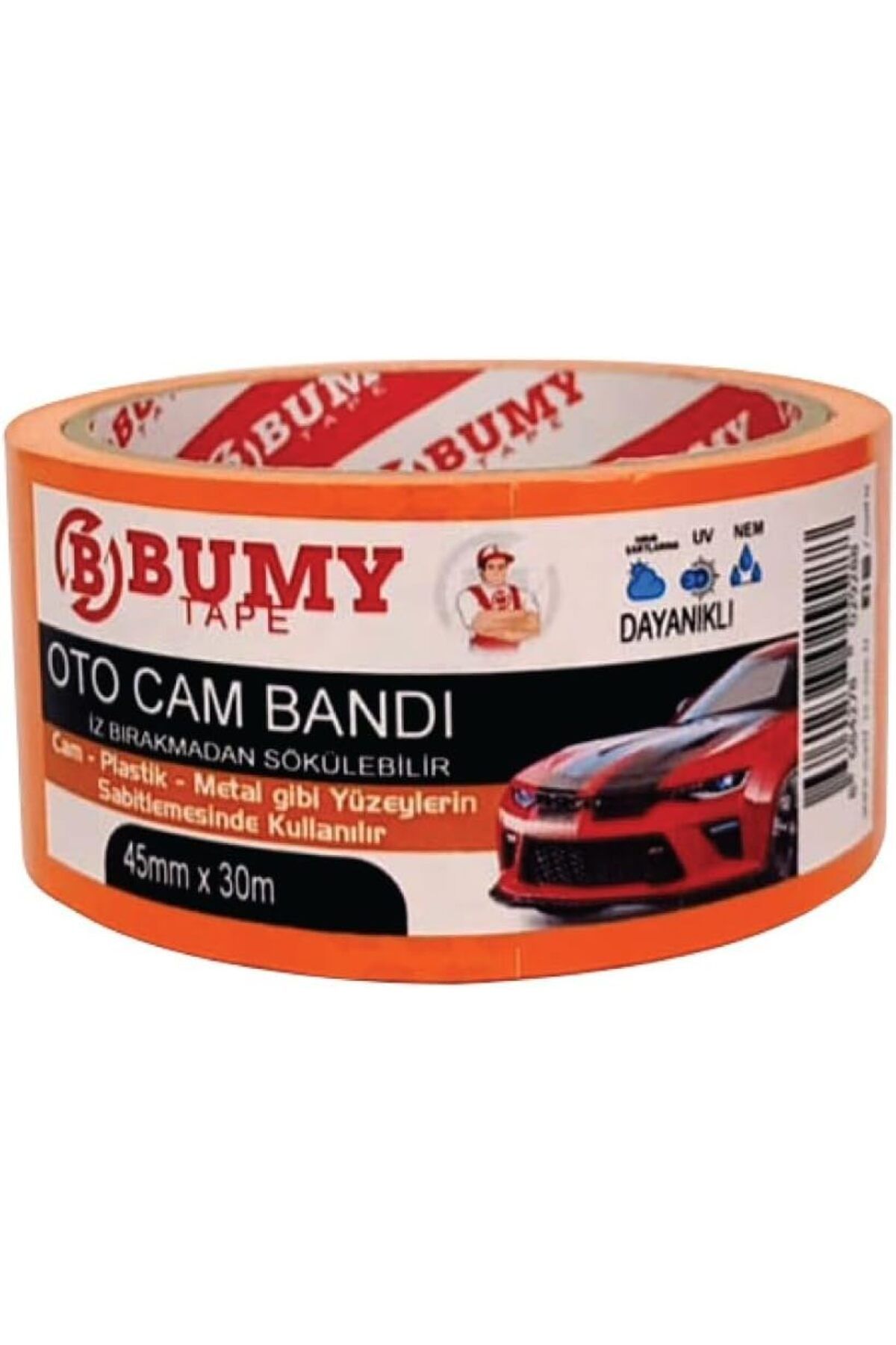 NcK Oto Cam Sabitleme Bandı - 45 Mm X 30 Mt - Turuncu