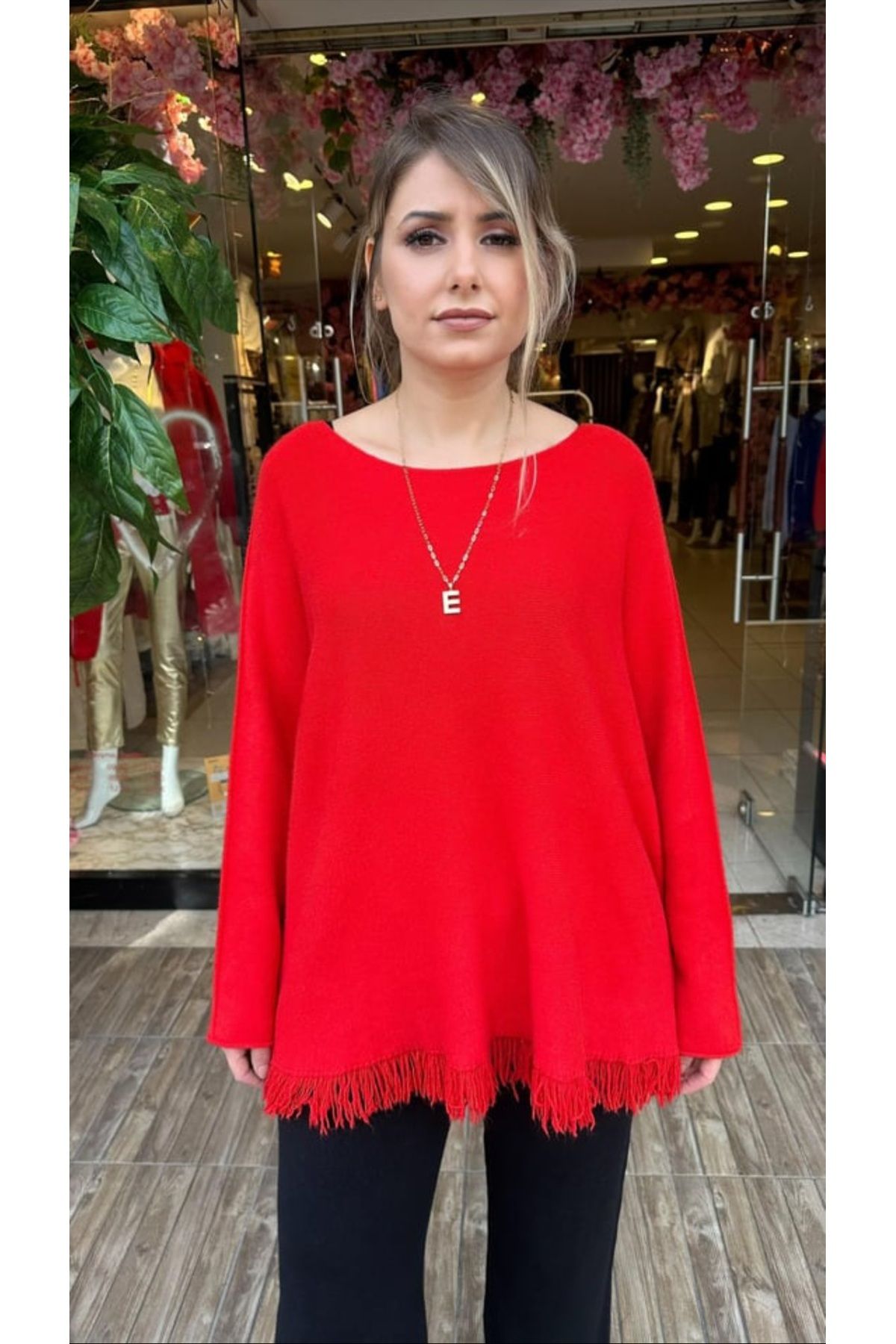 Butik Ayseba Park Moda Kadın Püsküllü Triko Tunik