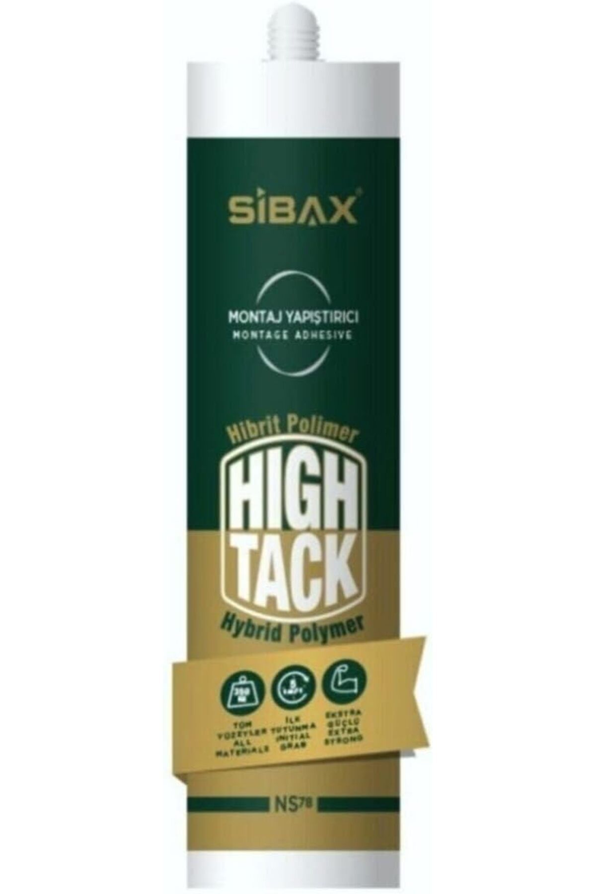 NcK Sibax Ns78 Hibrit High-Tack Montaj - Korniş Yapıştırıcısı 290 Ml Beyaz