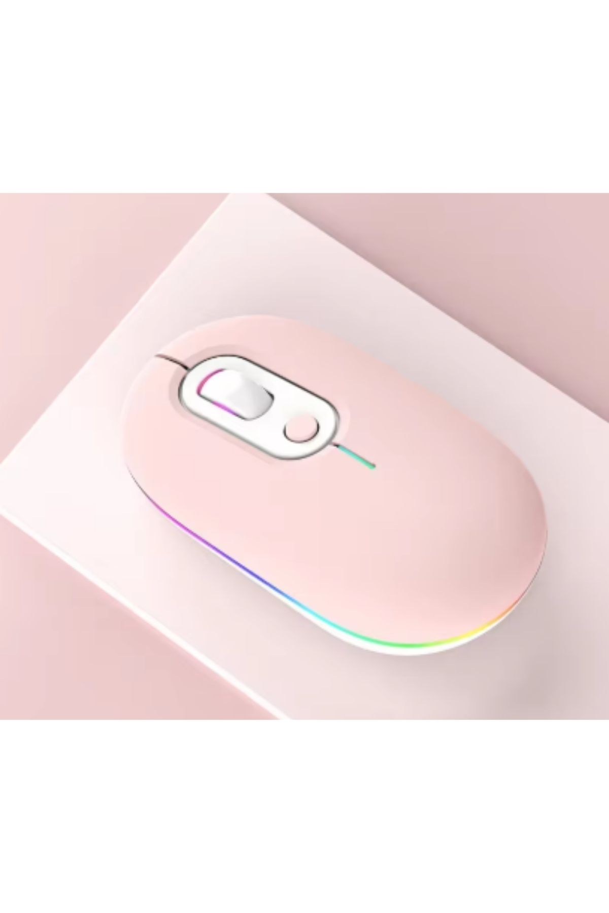 Noriyen Silent Plus RGB Işıklı Ultra Sessiz 4 Tuşlu USB 2.4G Şarjlı Kablosuz Wireless Bluetooth M1 Mouse