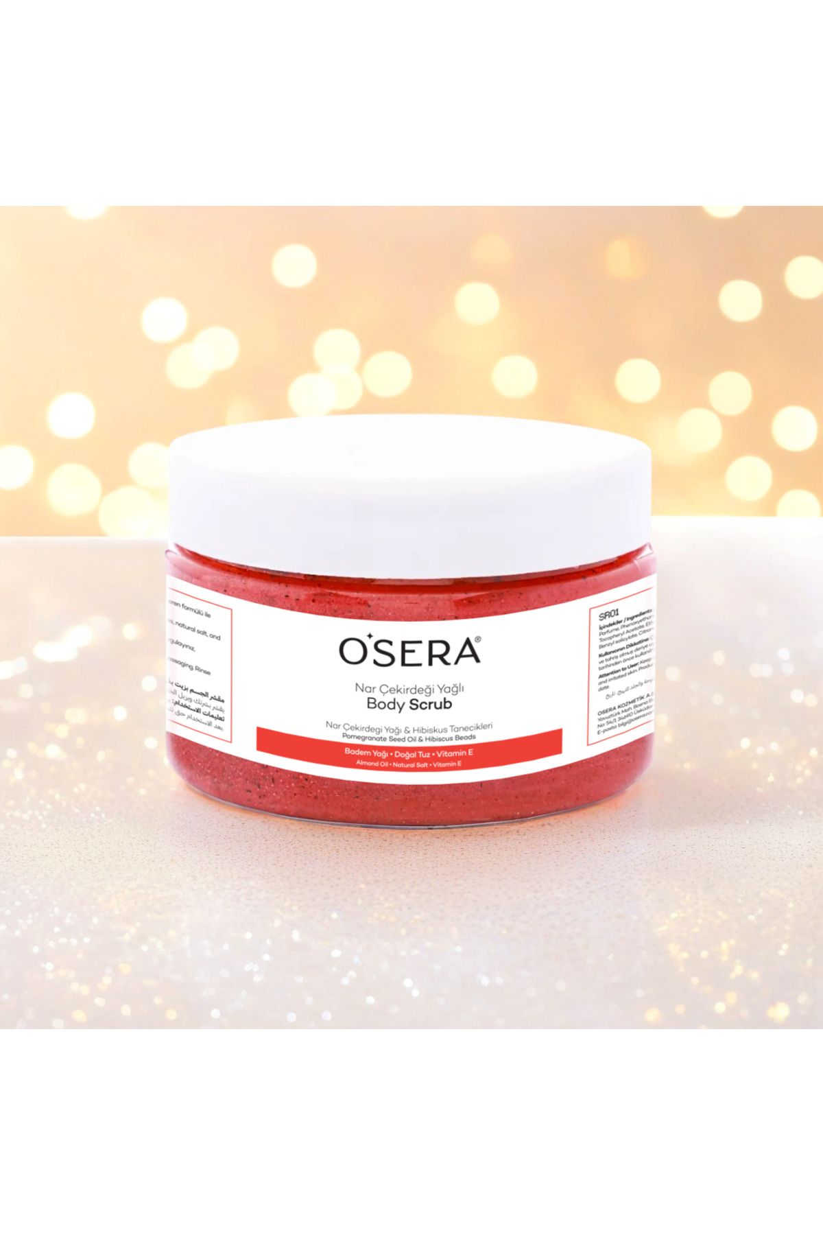 OSERA Body Scrub Besleyici Arındırıcı Nemlendirici Badem Yağlı Doğal Tuzlu Vucüt Peelingi 280 gr