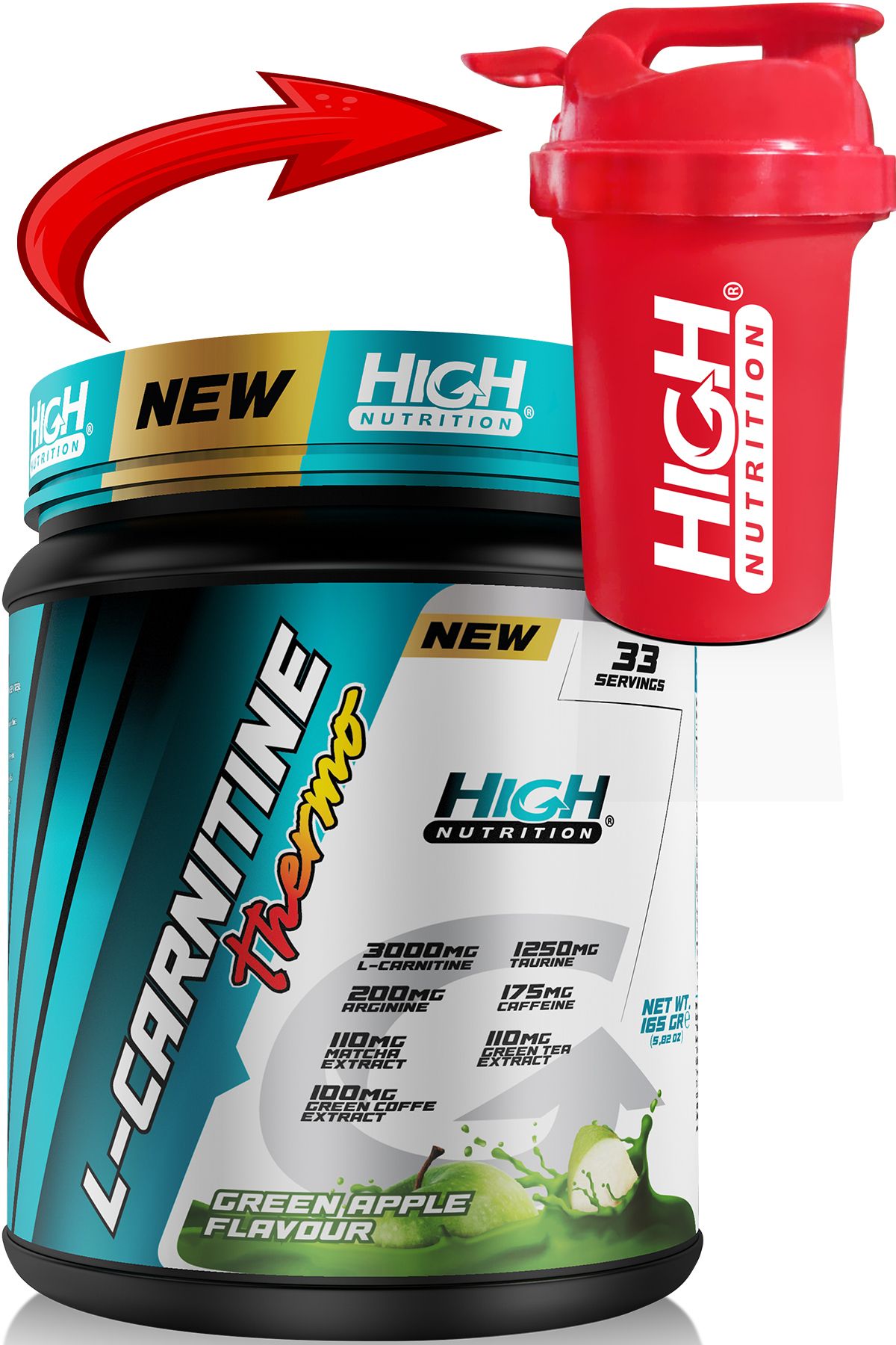 High Nutrition Thermo L-Carnitine 3000 mg 33 Servis 165 Gr L-Karnitin L-Karnitine