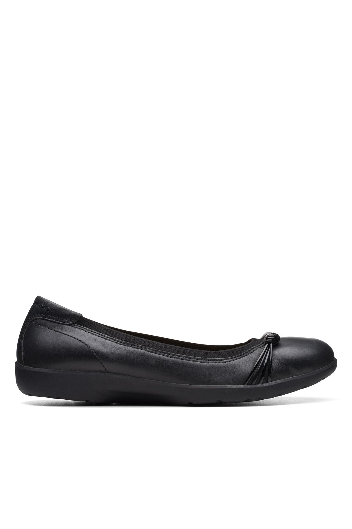 CLARKS-Meadow Rae Black Leather CASUAL WOMEN SHOES 1