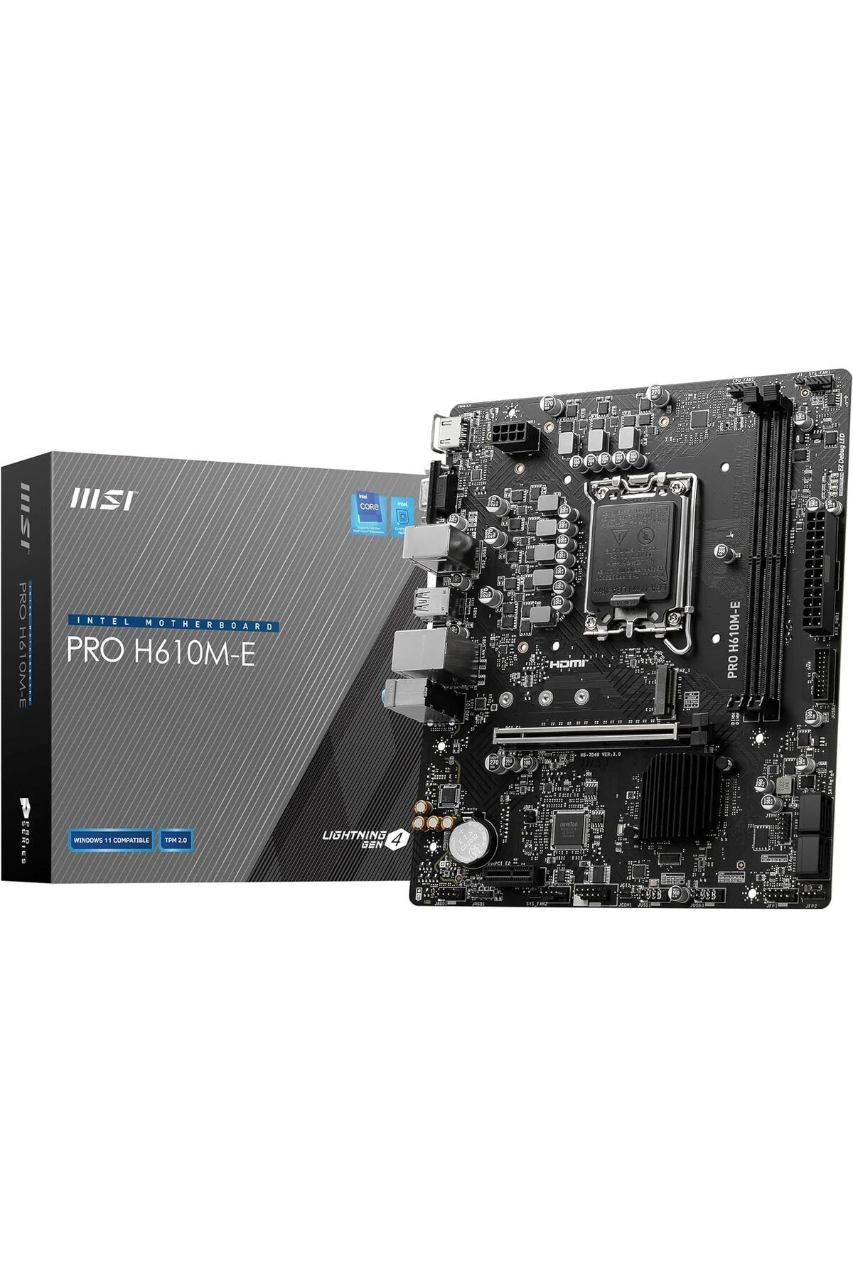 NcK MB PRO H610M-E SOKET 1700 DDR5 5600MHZ(OC) HDMI VGA M.2 USB3.2 1x 1G LAN mATX