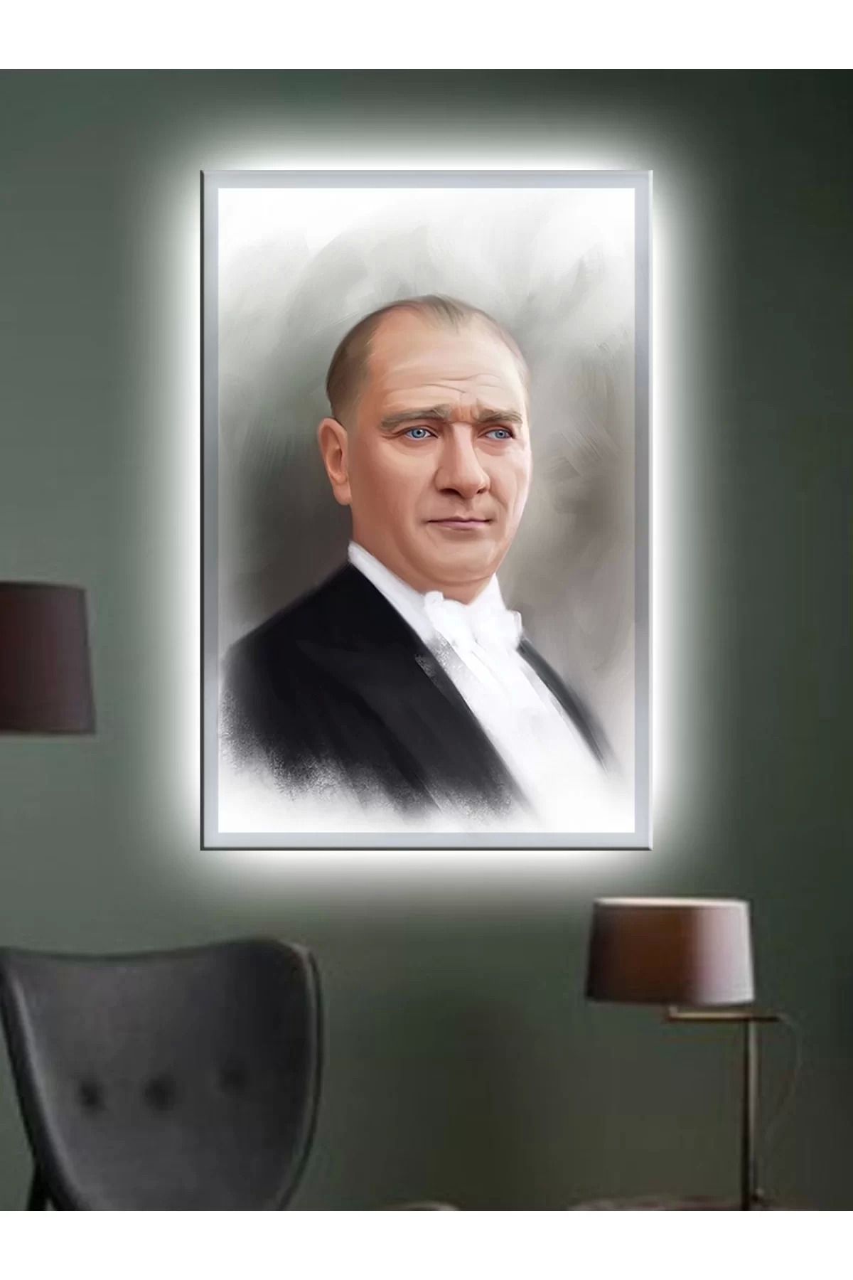 robotrend Led Işıklı Gazi Mustafa Kemal Atatürk Tablo