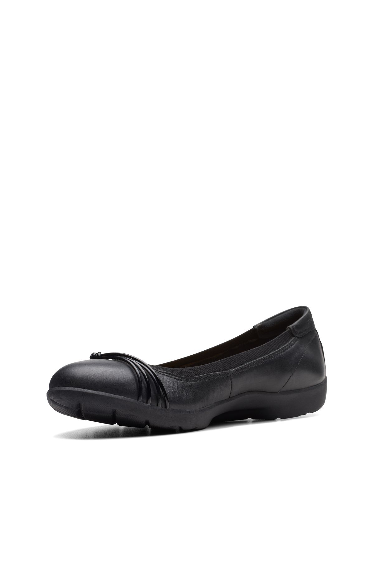 CLARKS-Meadow Rae Black Leather CASUAL WOMEN SHOES 4